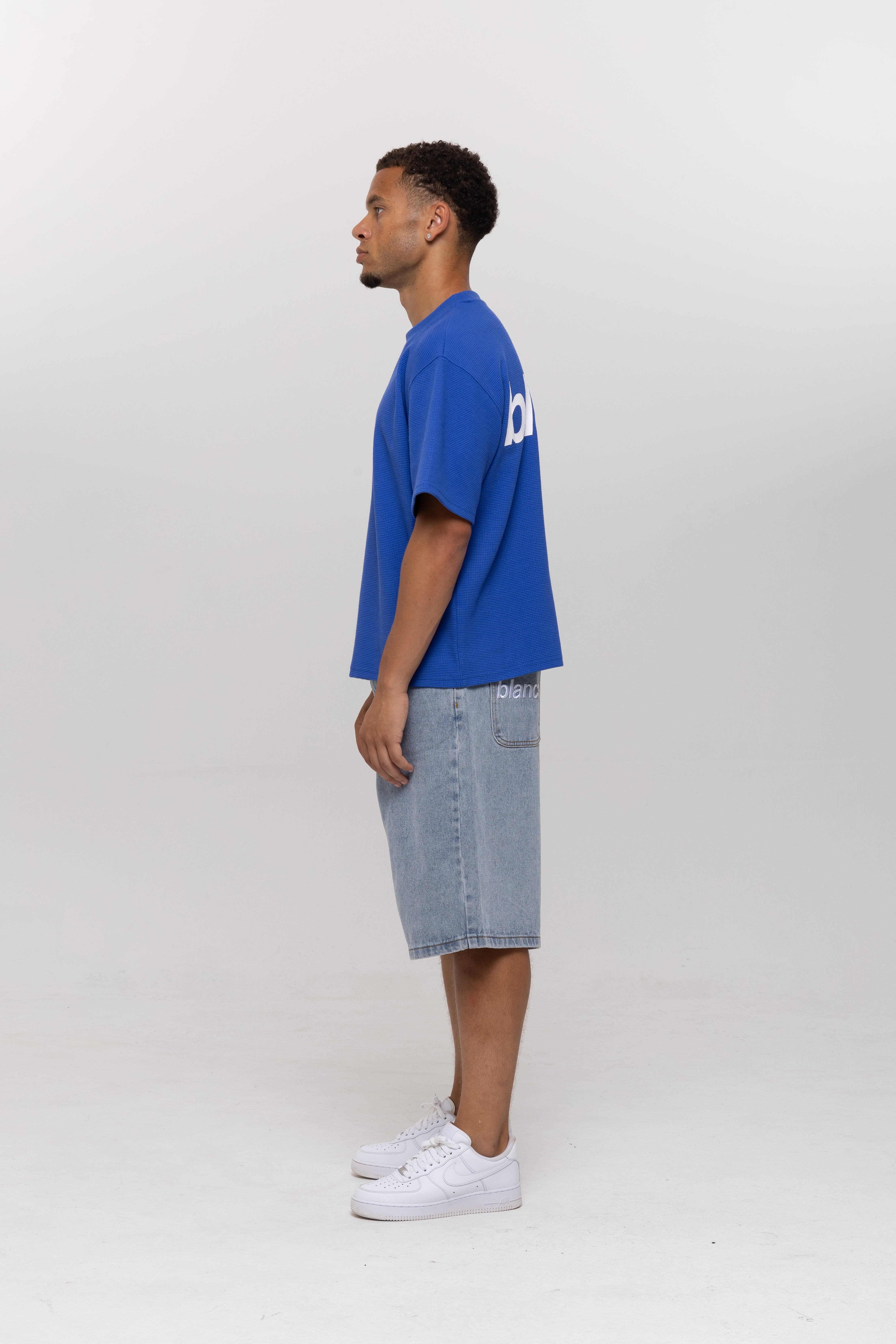 BLANCS WAFFLE KNIT S/S - BLUE