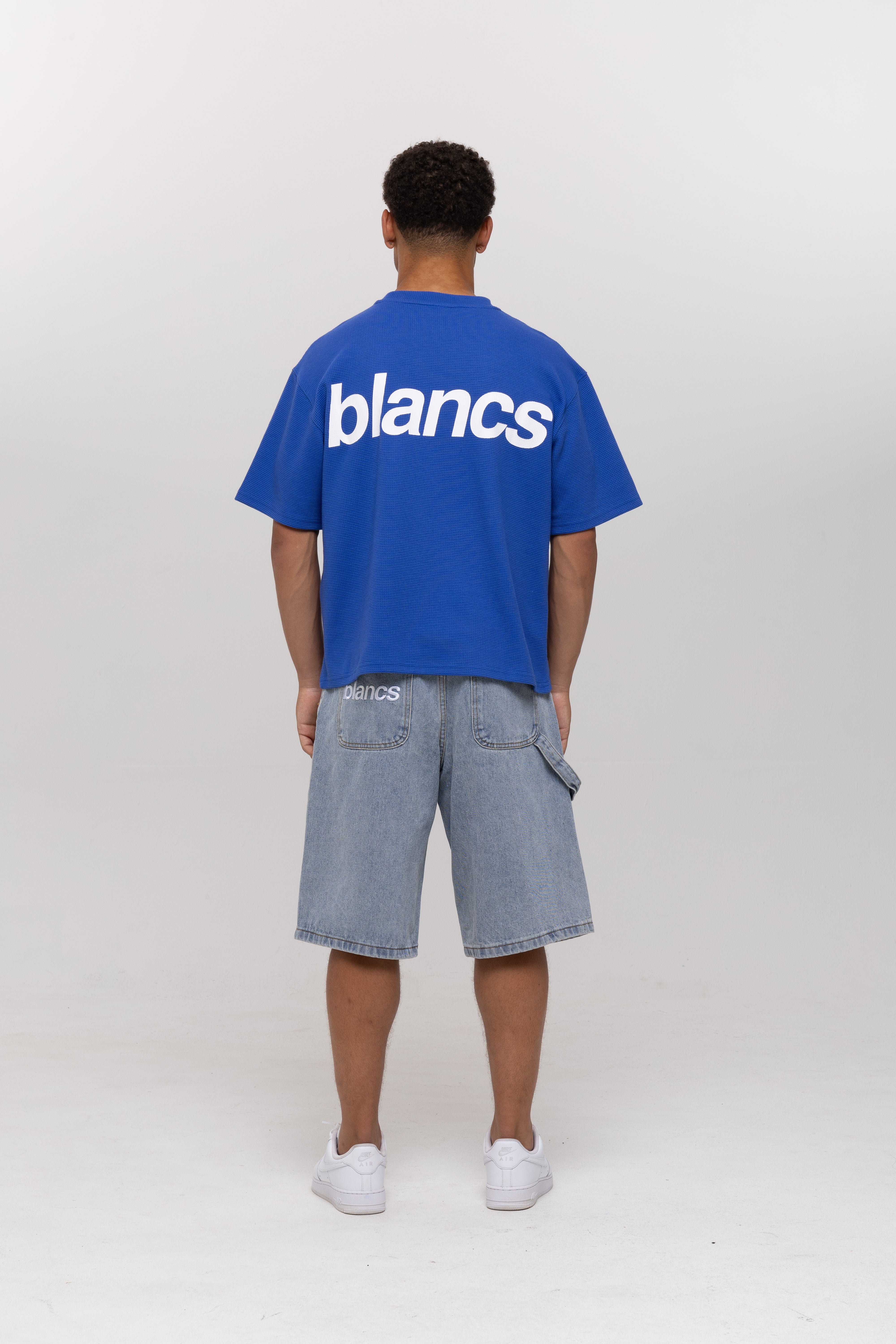 BLANCS WAFFLE KNIT S/S - BLUE