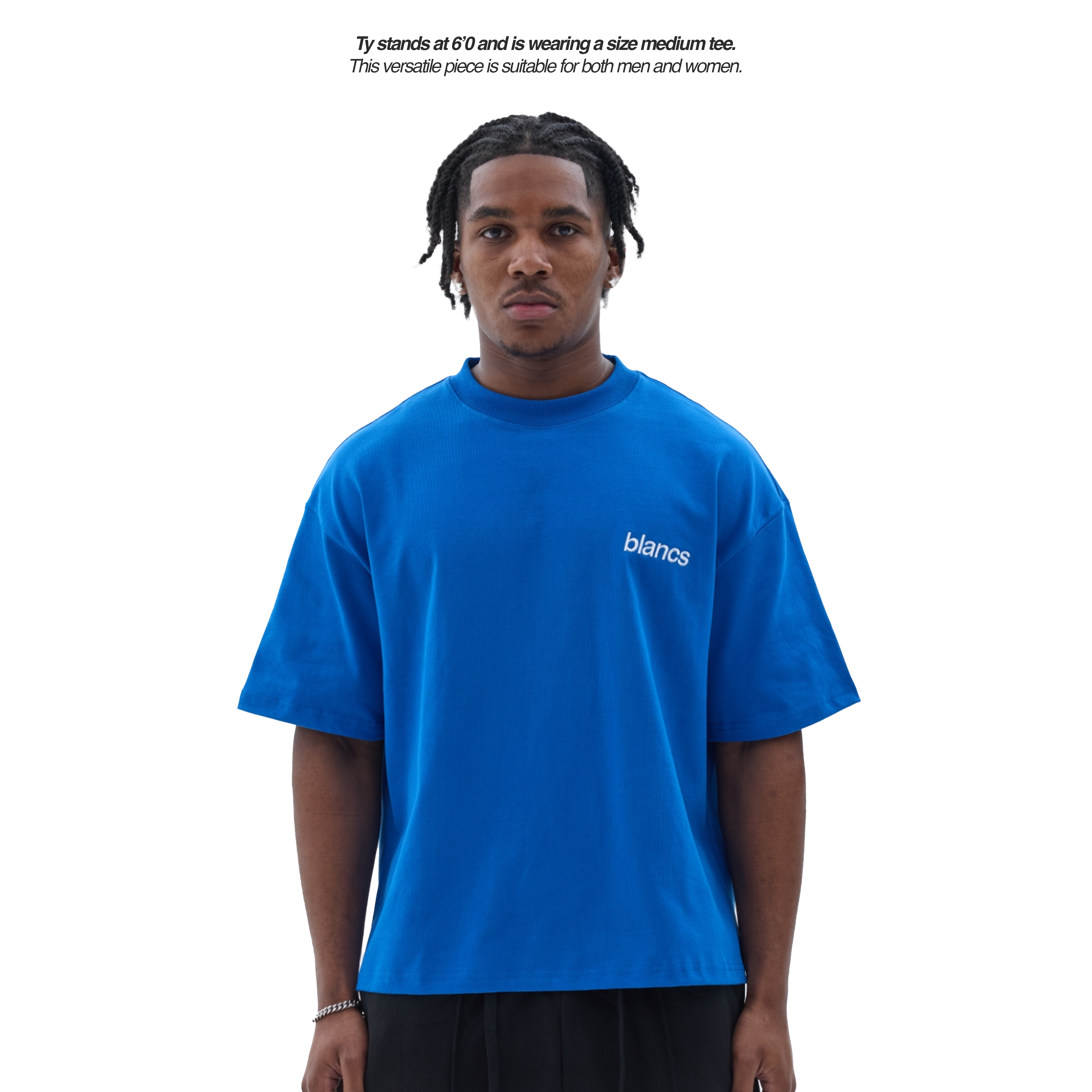 BLANCS CLASSIC LOGO TEE - BLUE