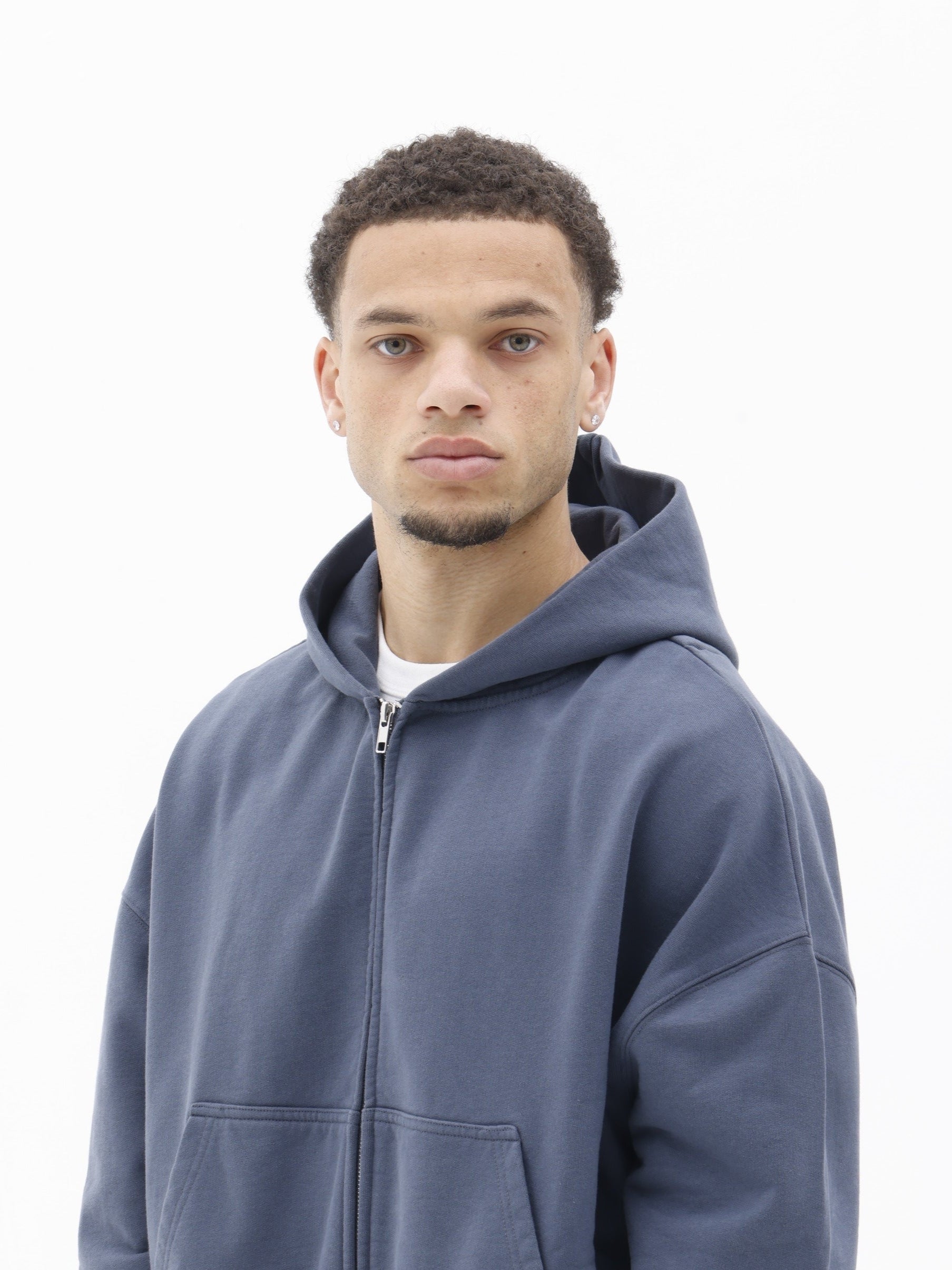 BLANCS ZIP HOODIE - NAVY