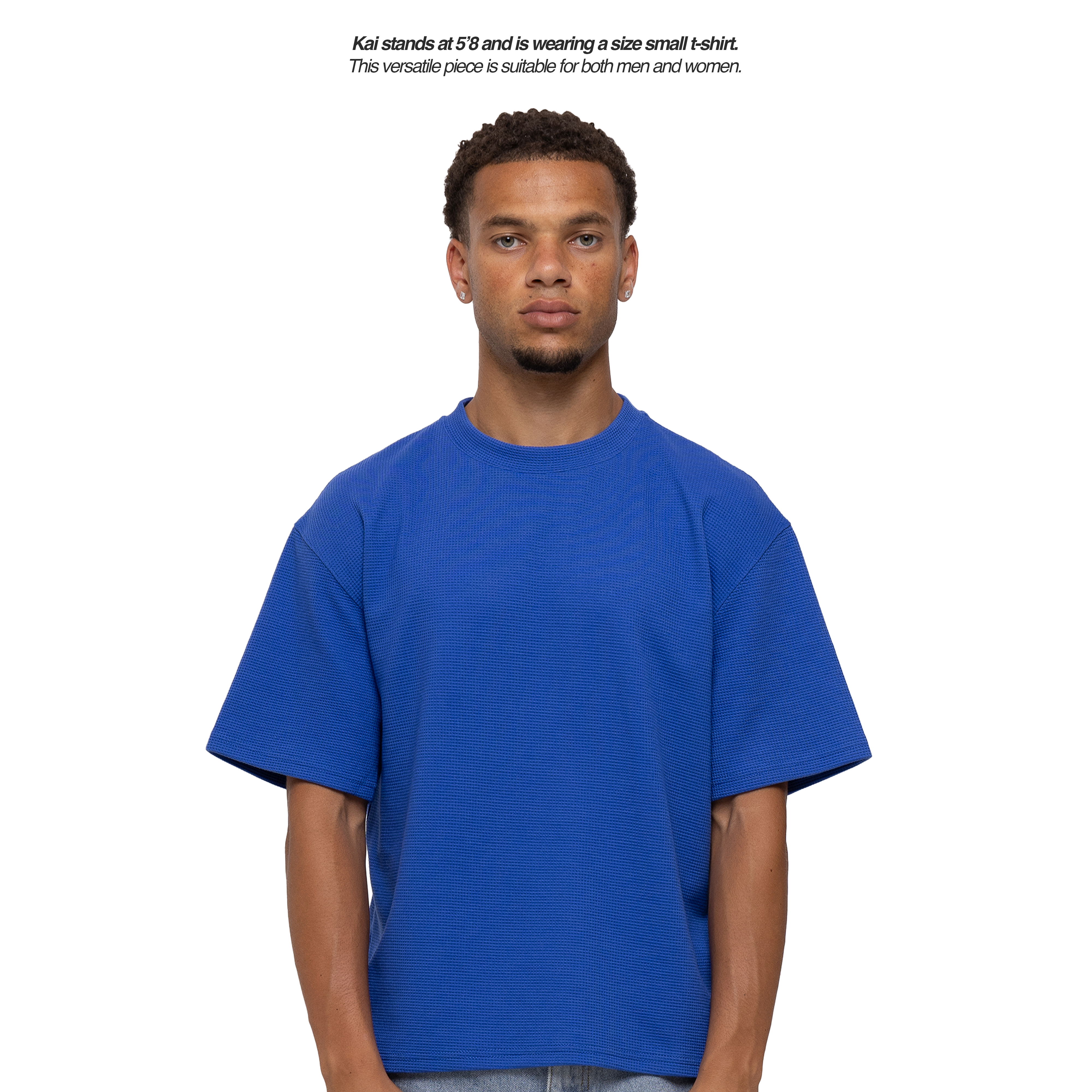 BLANCS WAFFLE KNIT S/S - BLUE