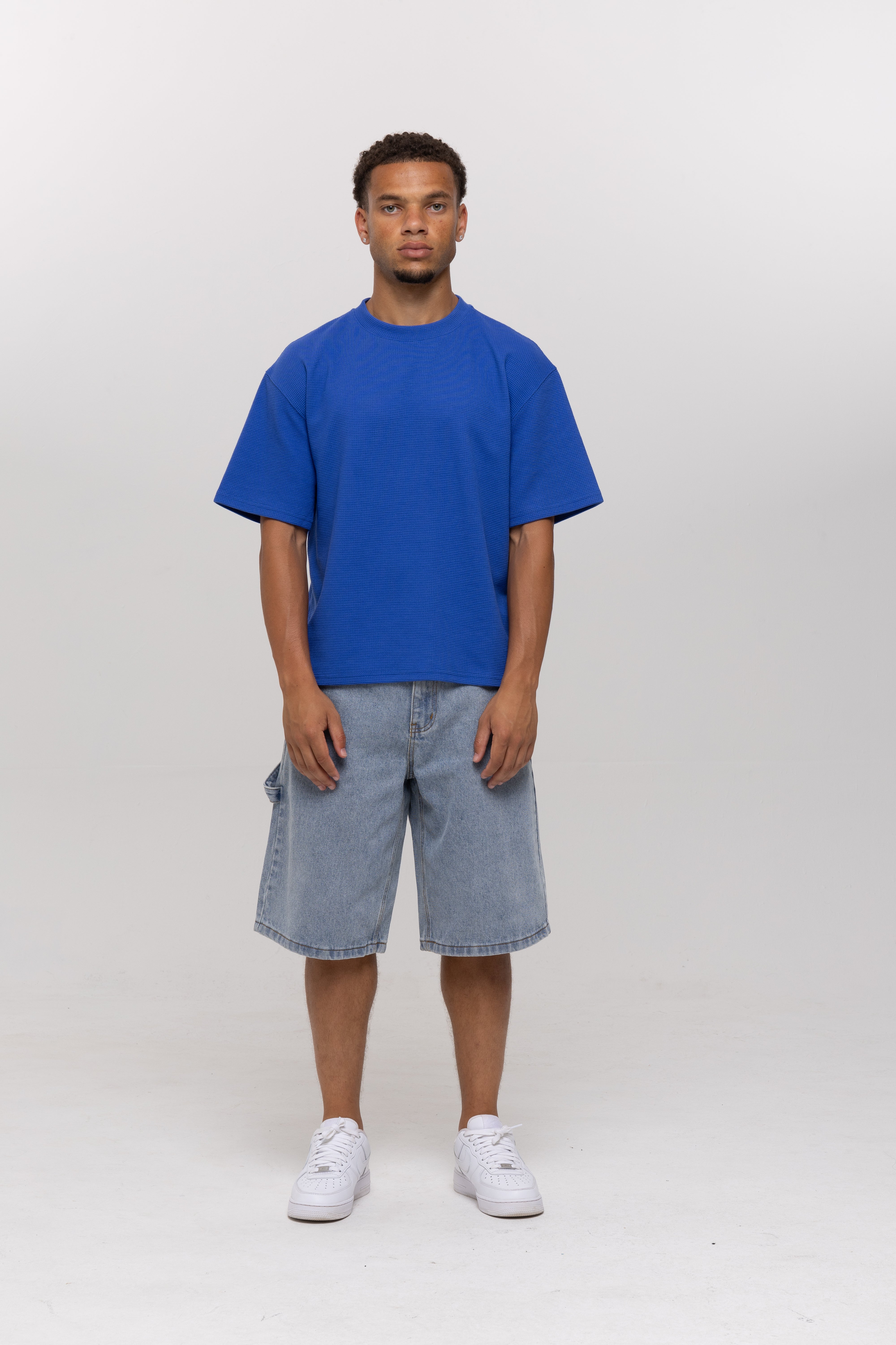 BLANCS WAFFLE KNIT S/S - BLUE