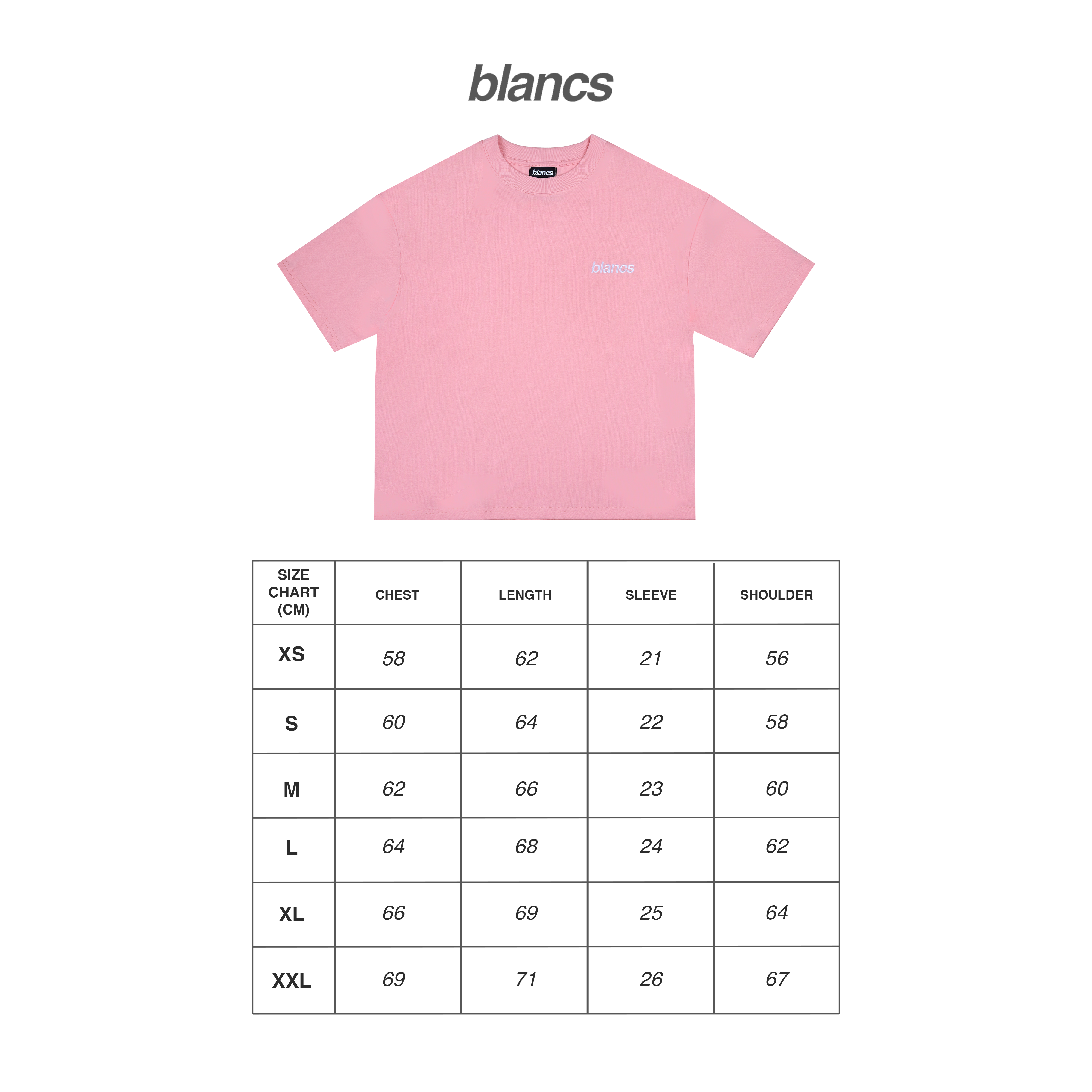 BLANCS CLASSIC LOGO TEE - PINK