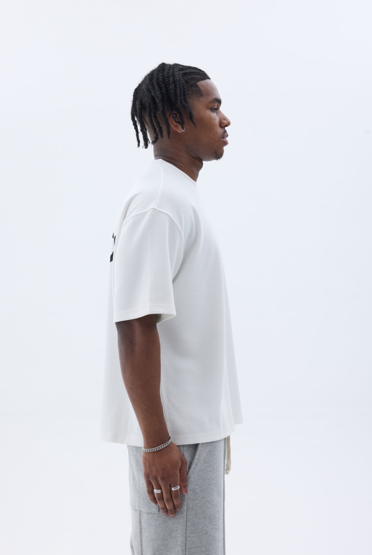BLANCS WAFFLE KNIT S/S - WHITE