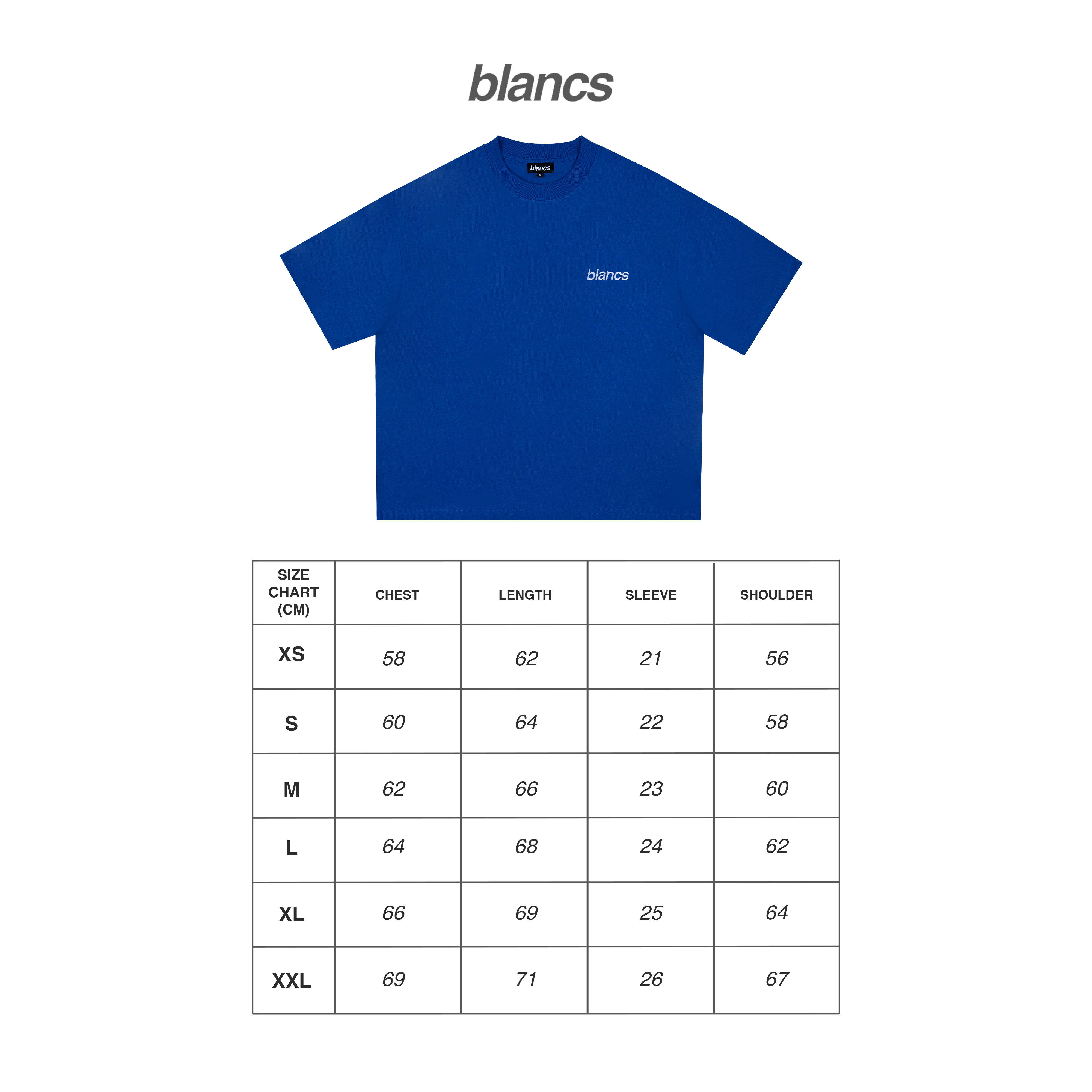 BLANCS CLASSIC LOGO TEE - BLUE
