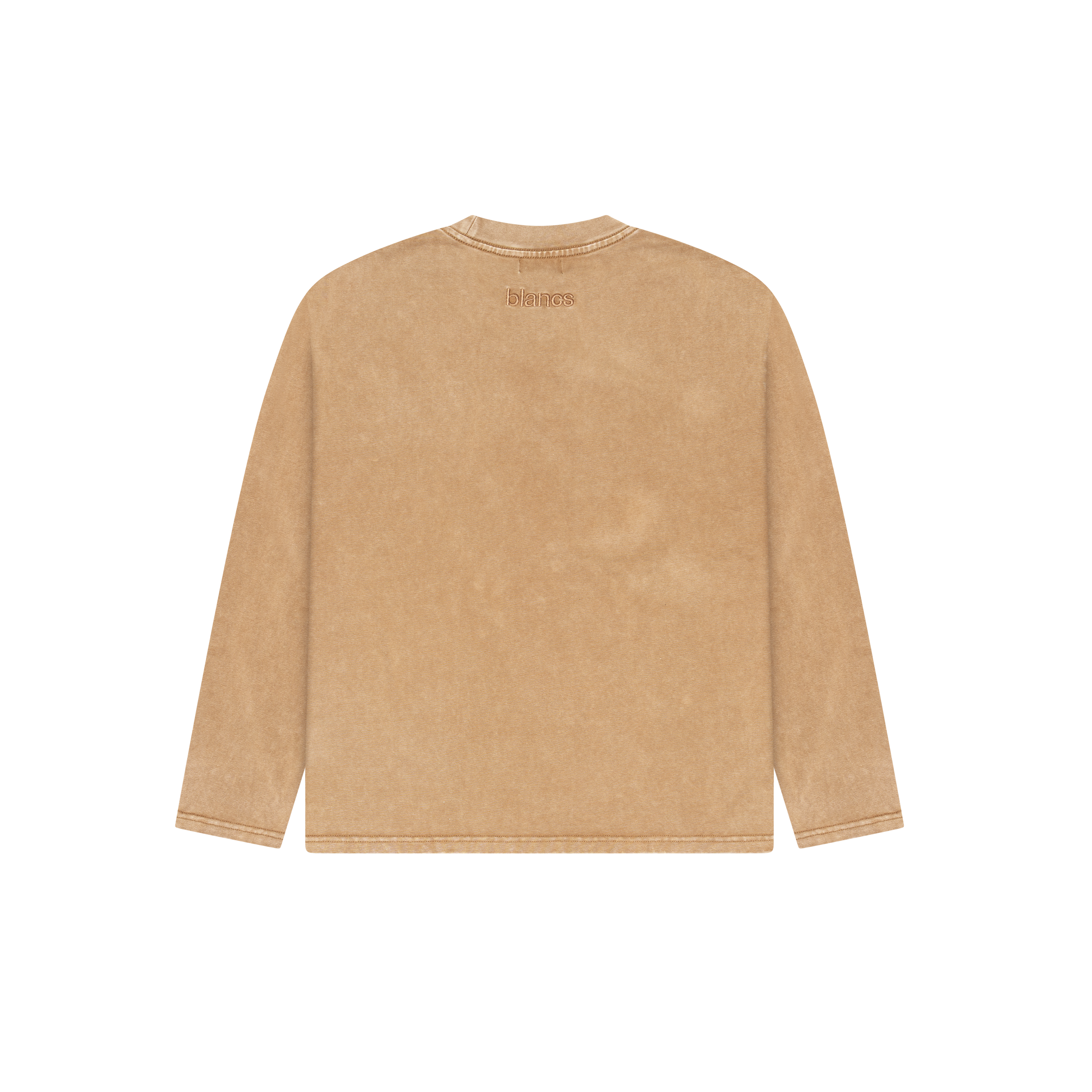 BLANCS WASHED TEE L/S - BROWN