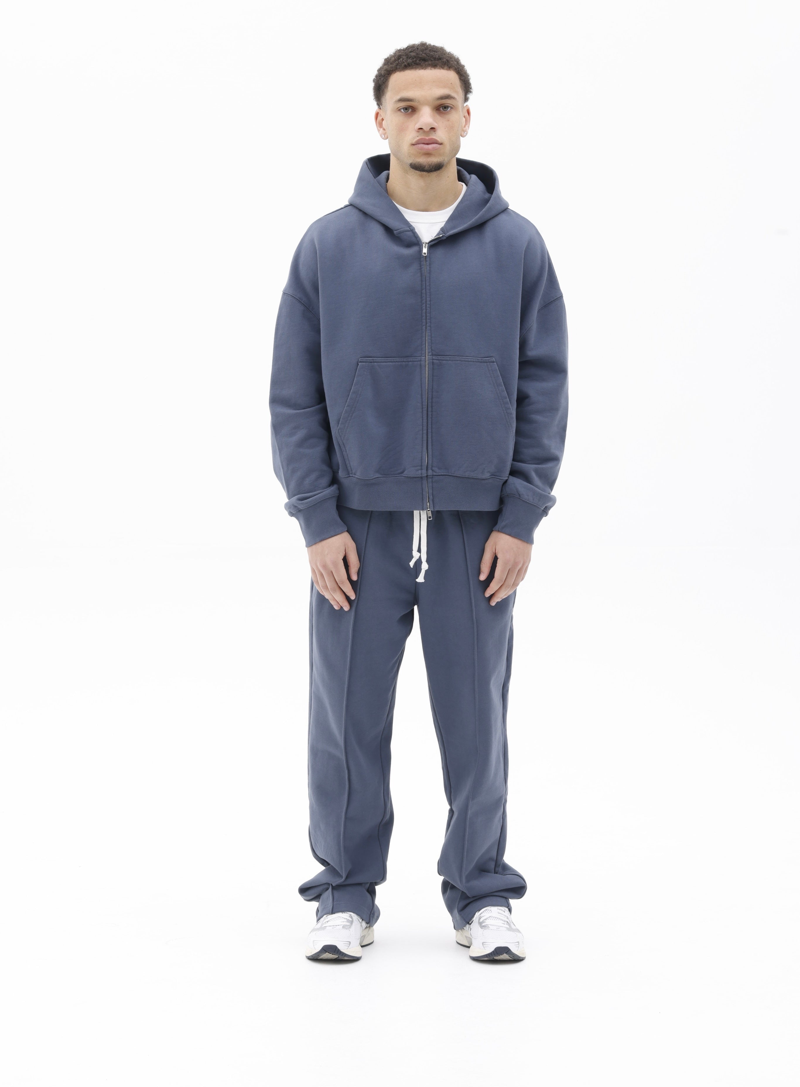 BLANCS ZIP HOODIE - NAVY