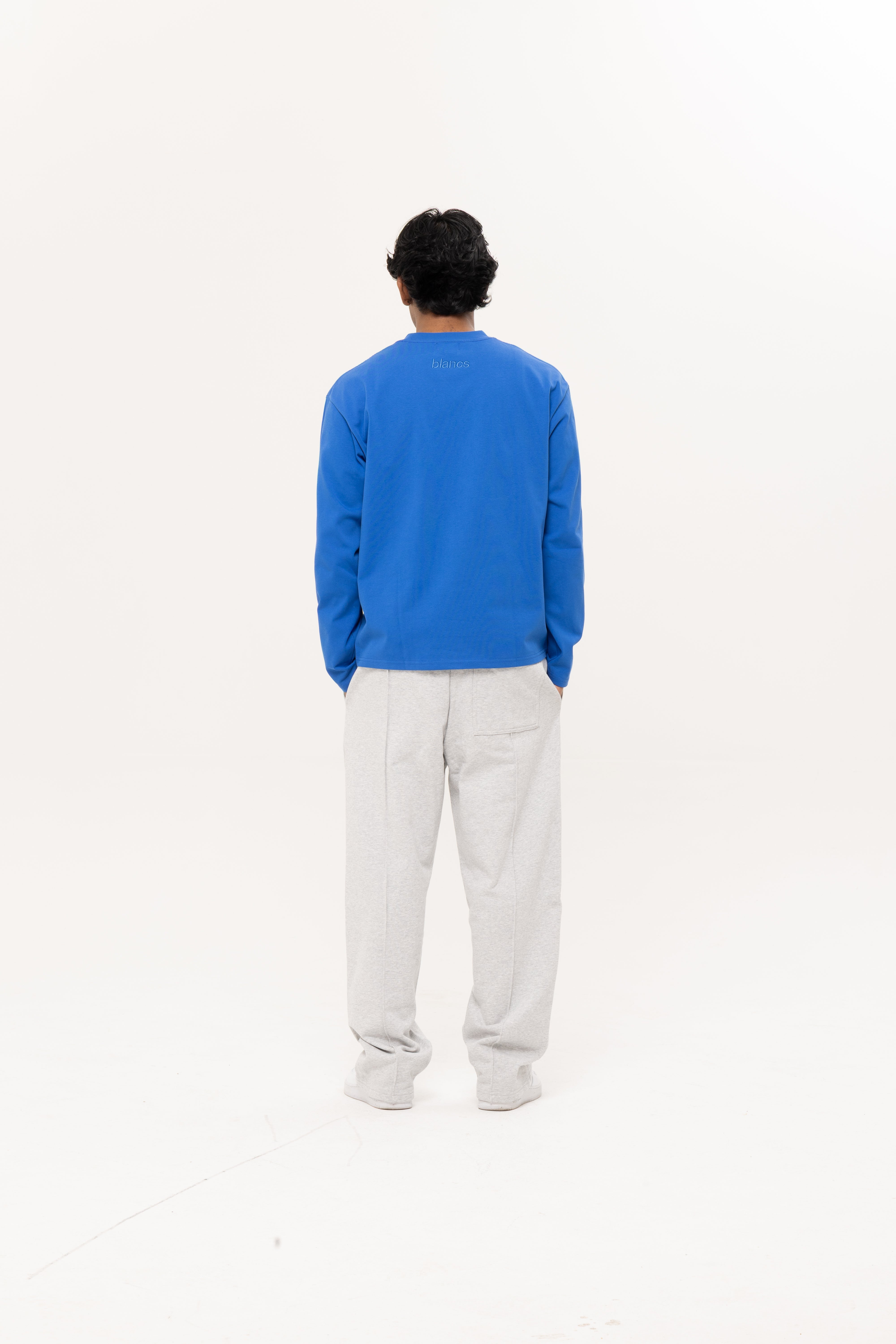 BLANCS CLASSIC LOGO TEE L/S - BLUE
