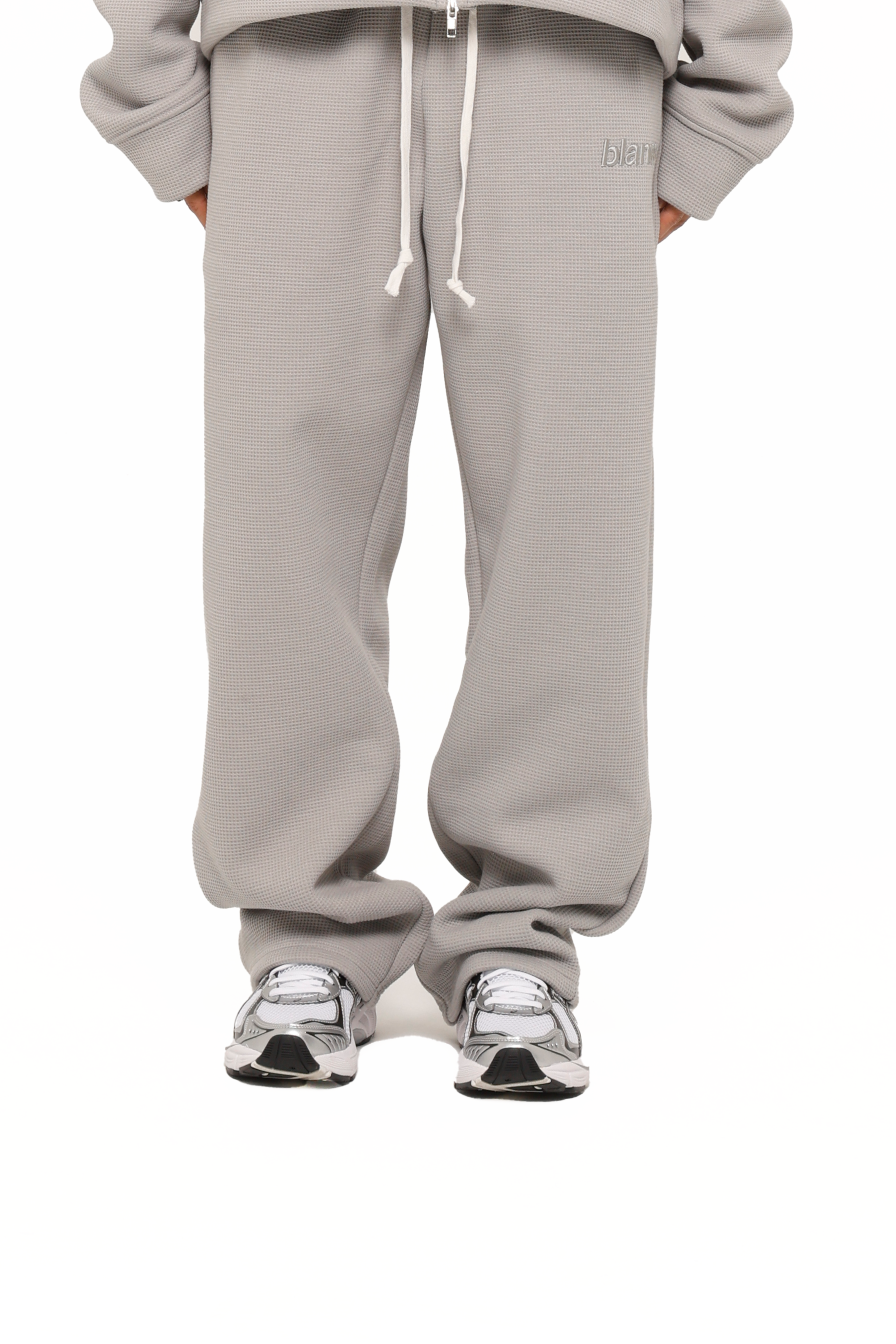 BLANCS WAFFLE KNIT JOGGERS - GREY