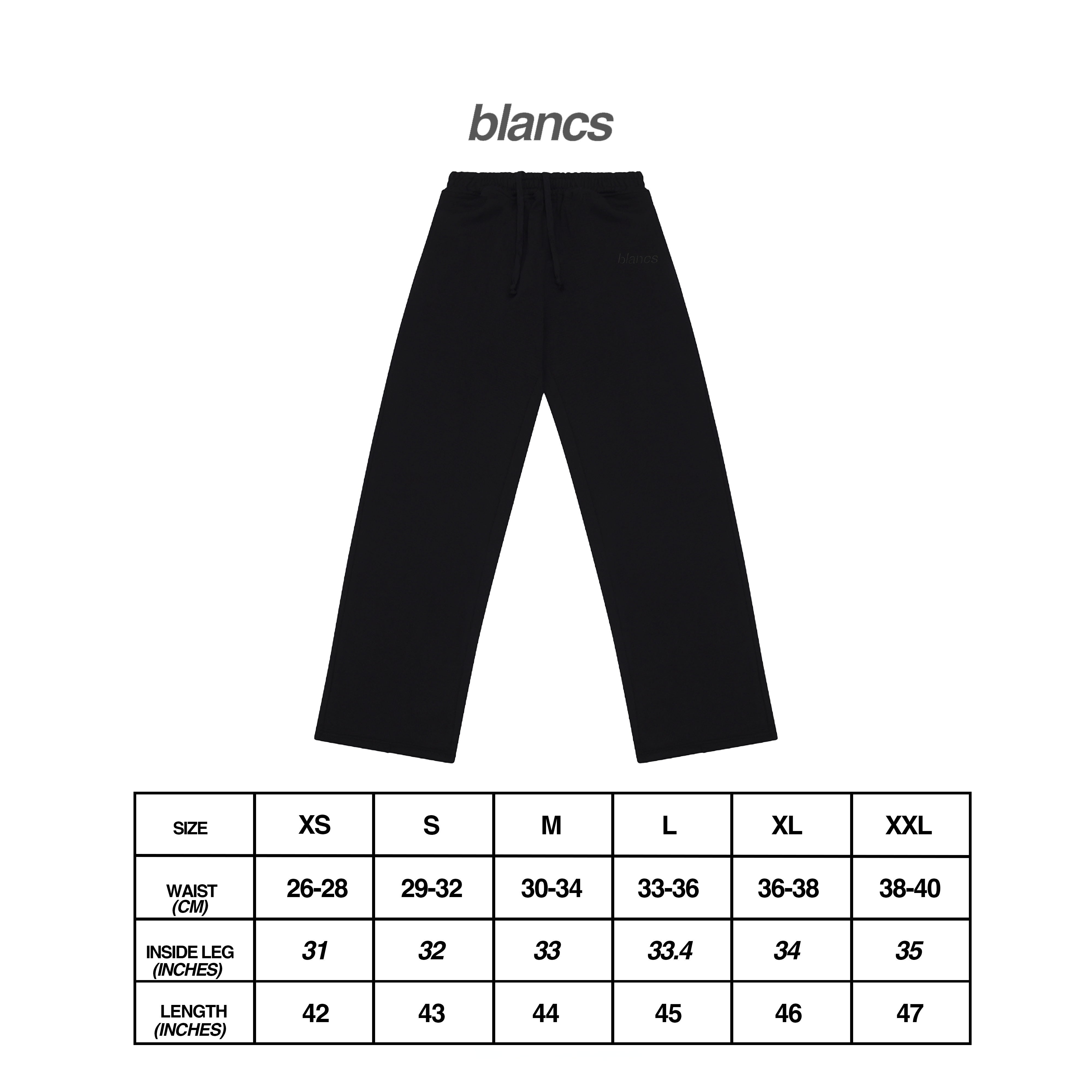BLANCS WAFFLE KNIT JOGGERS - BLACK