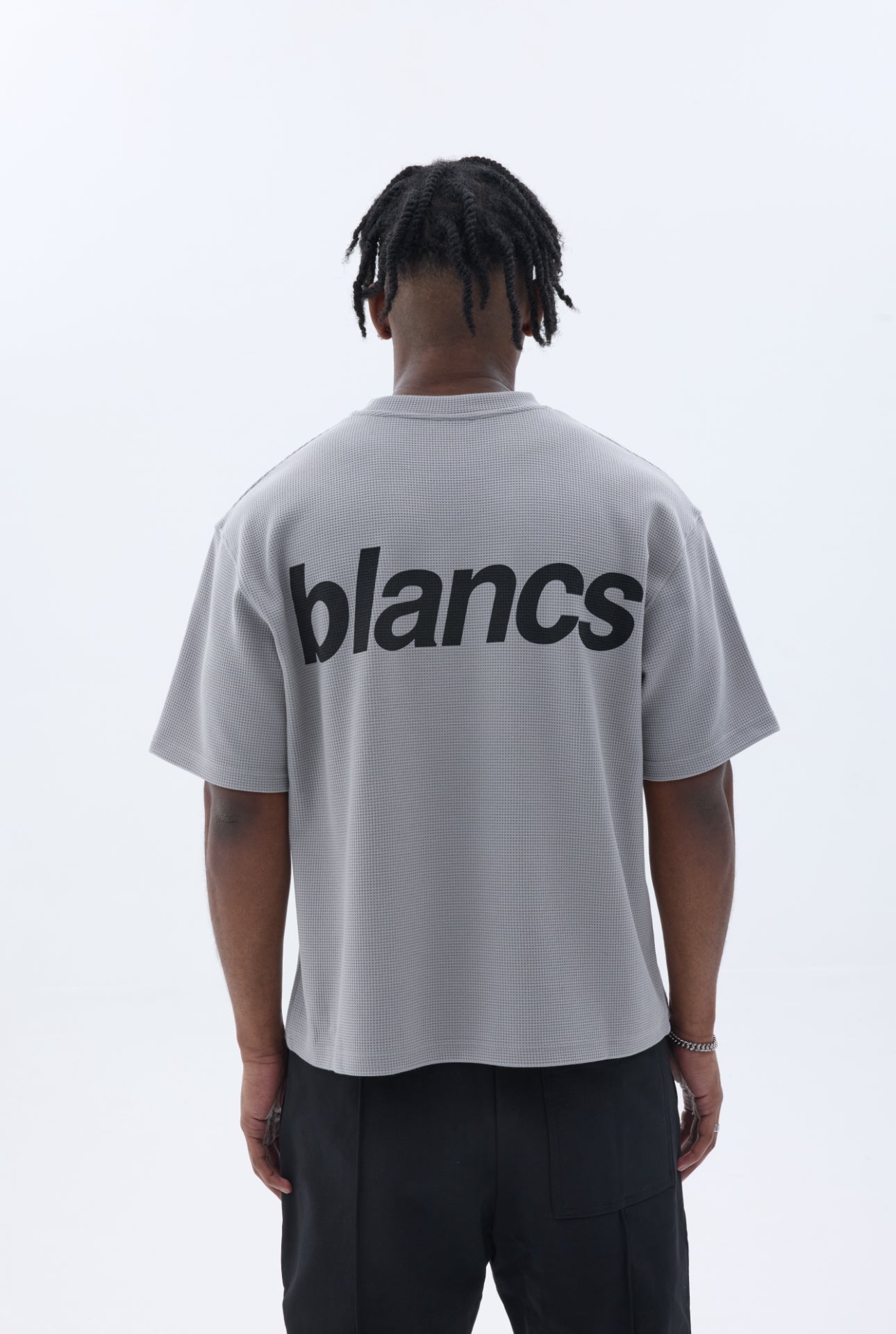 BLANCS WAFFLE KNIT S/S - GREY
