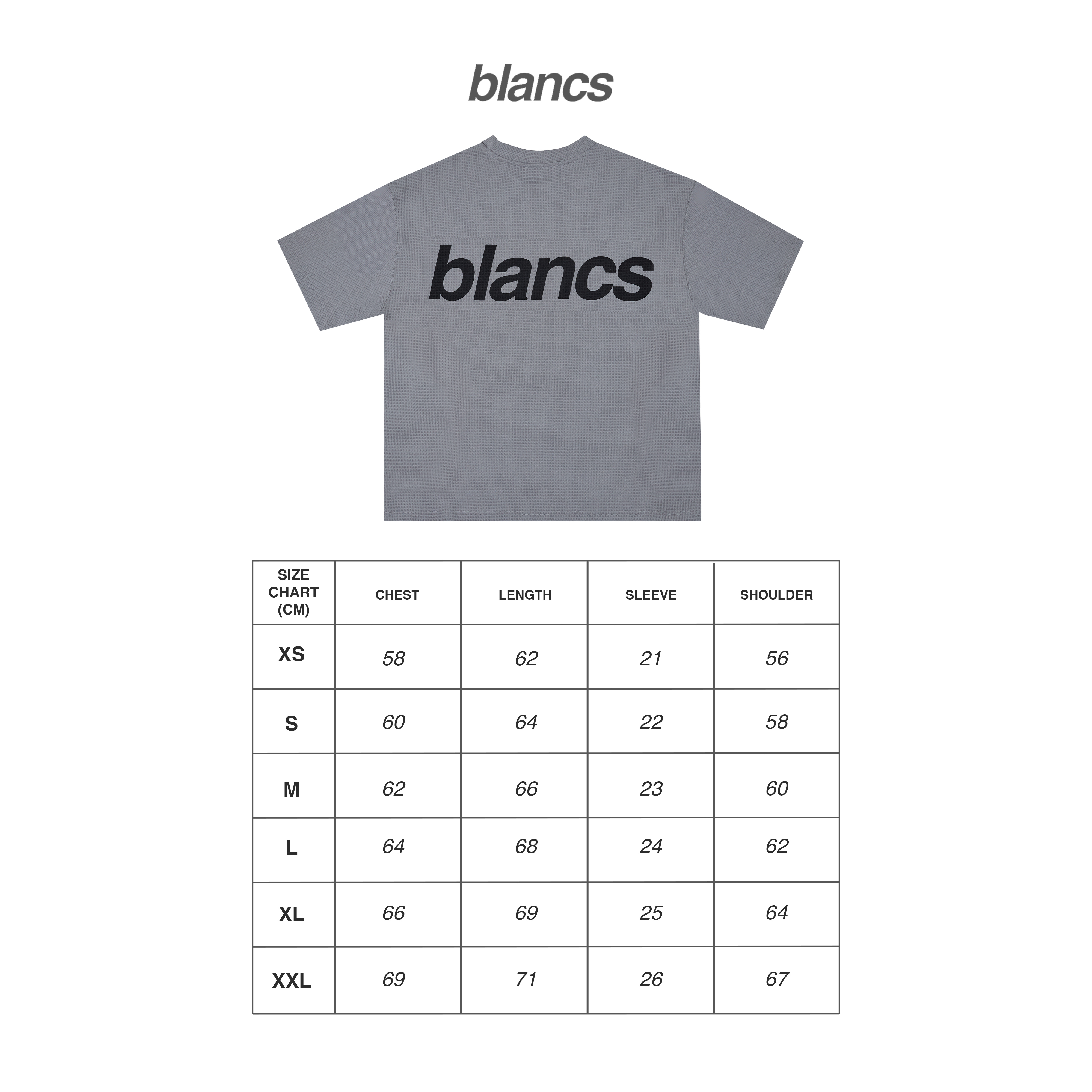 BLANCS WAFFLE KNIT S/S - GREY