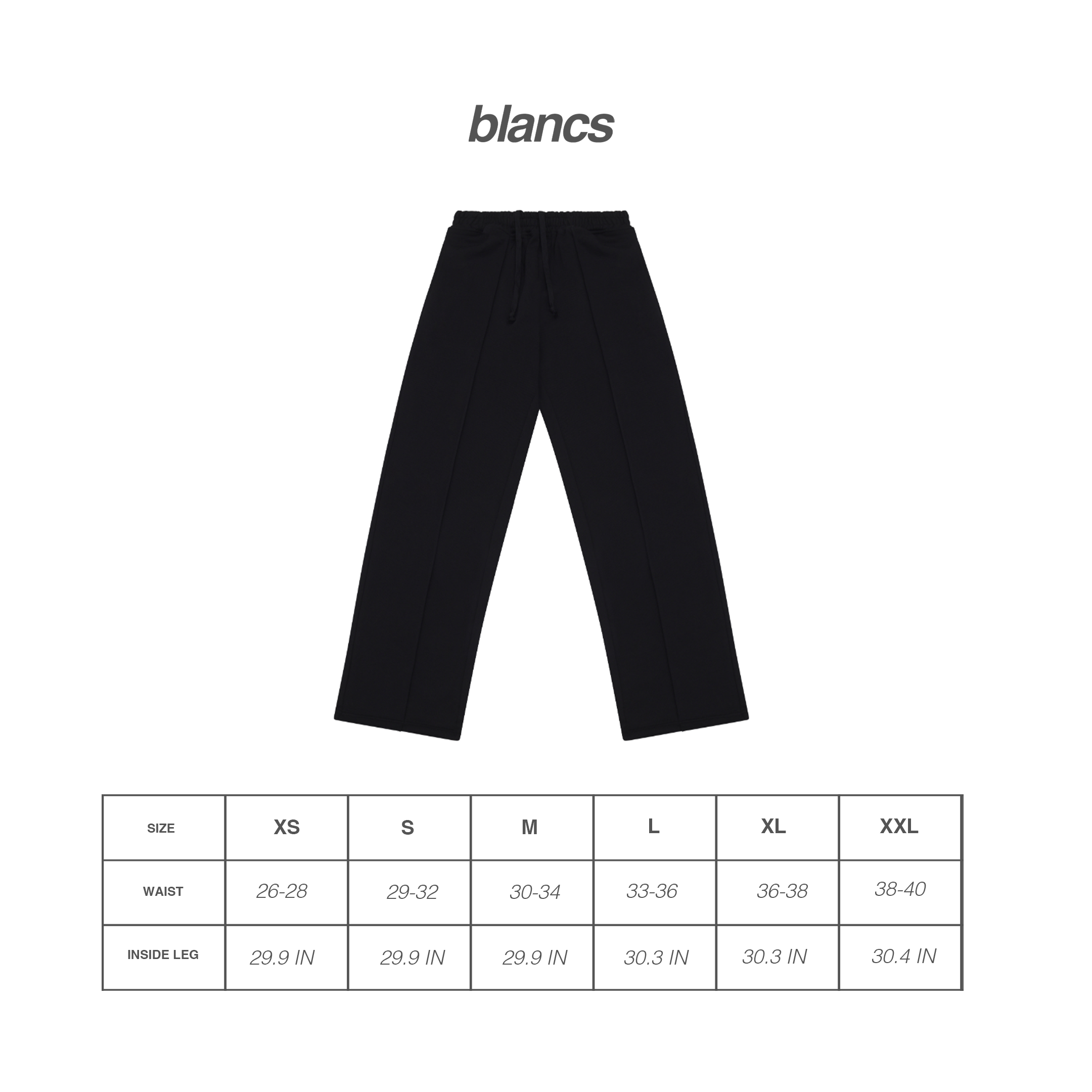 BLANCS JOGGERS - BLACK