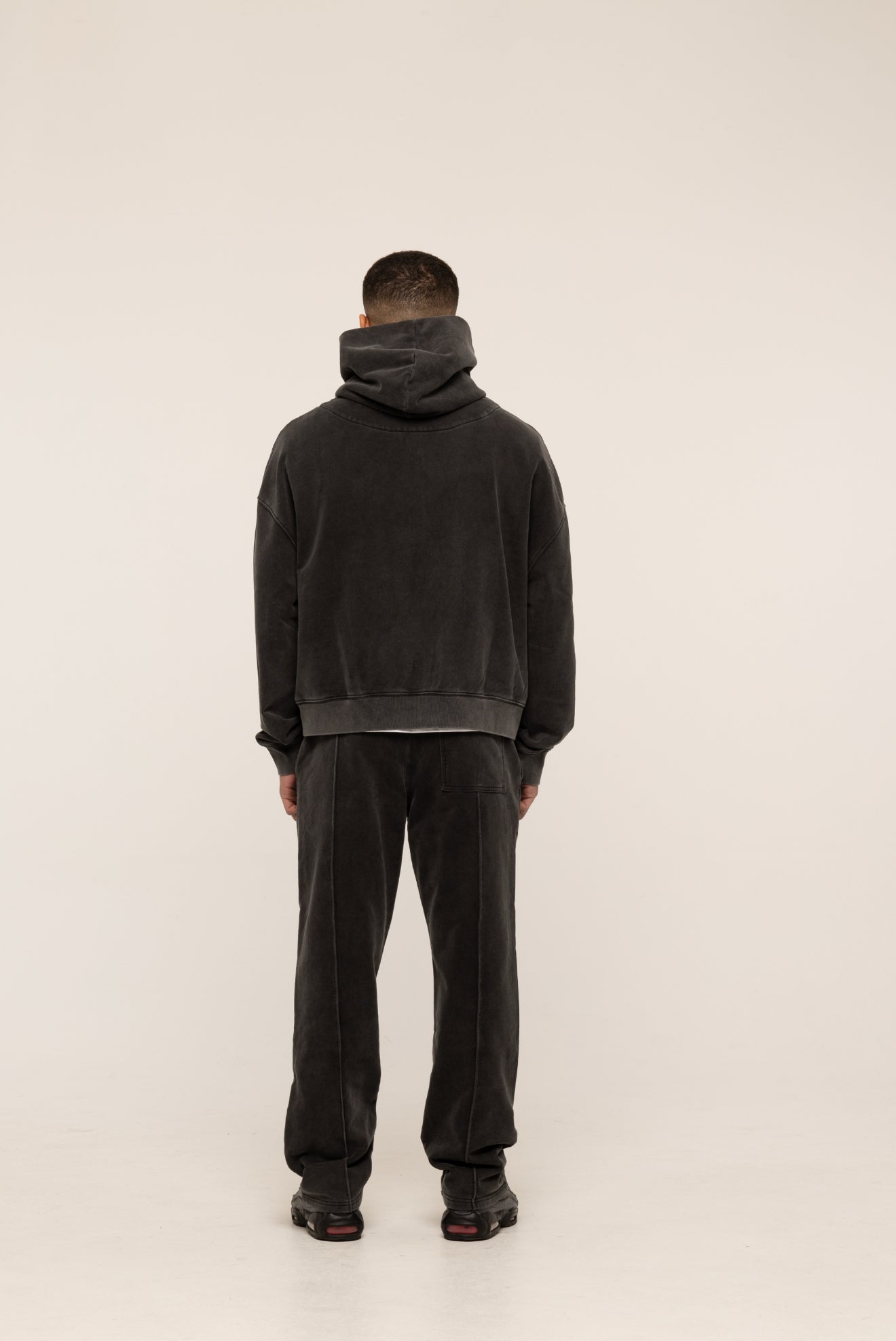 BLANCS ZIP HOODIE - WASHED BLACK