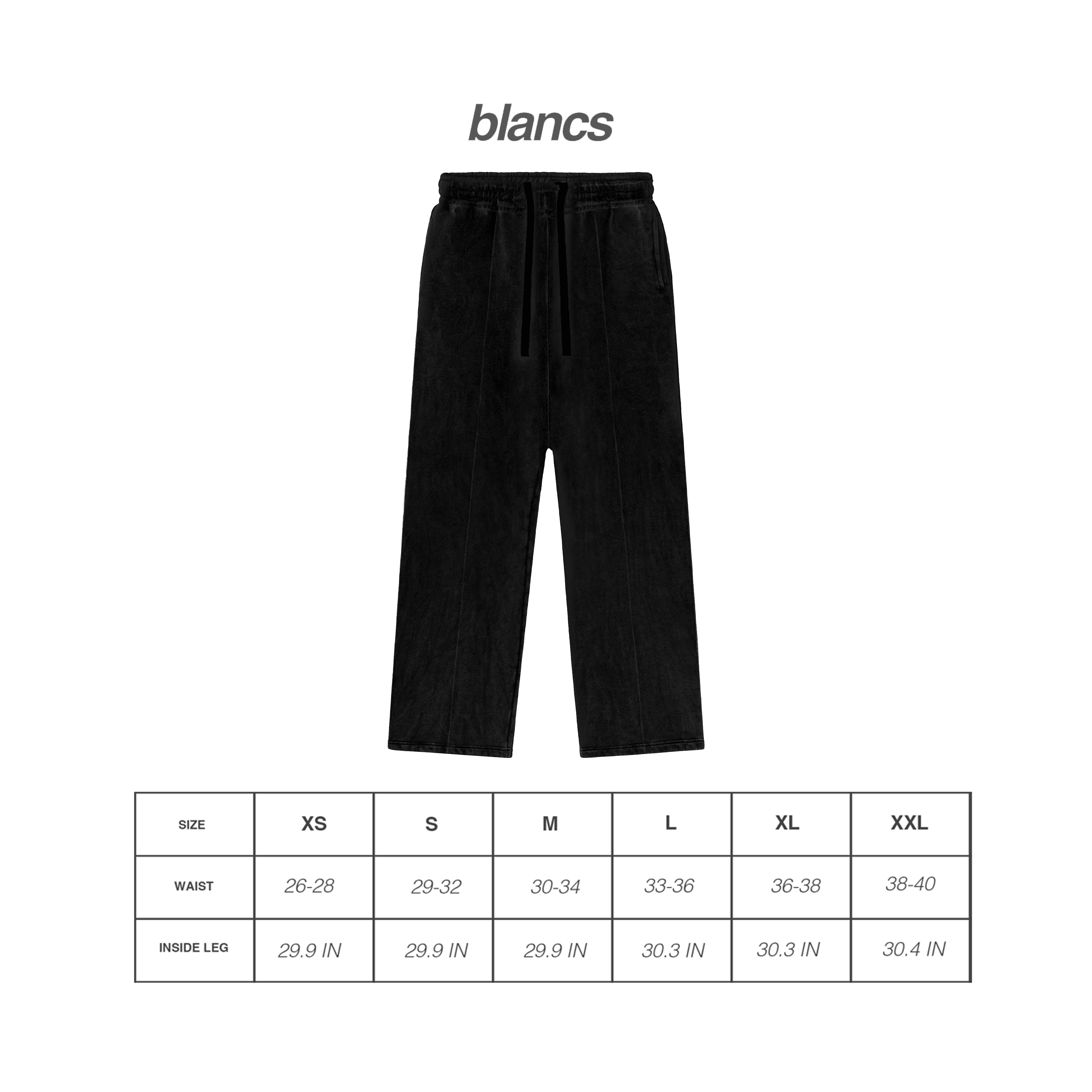 BLANCS JOGGERS - WASHED BLACK