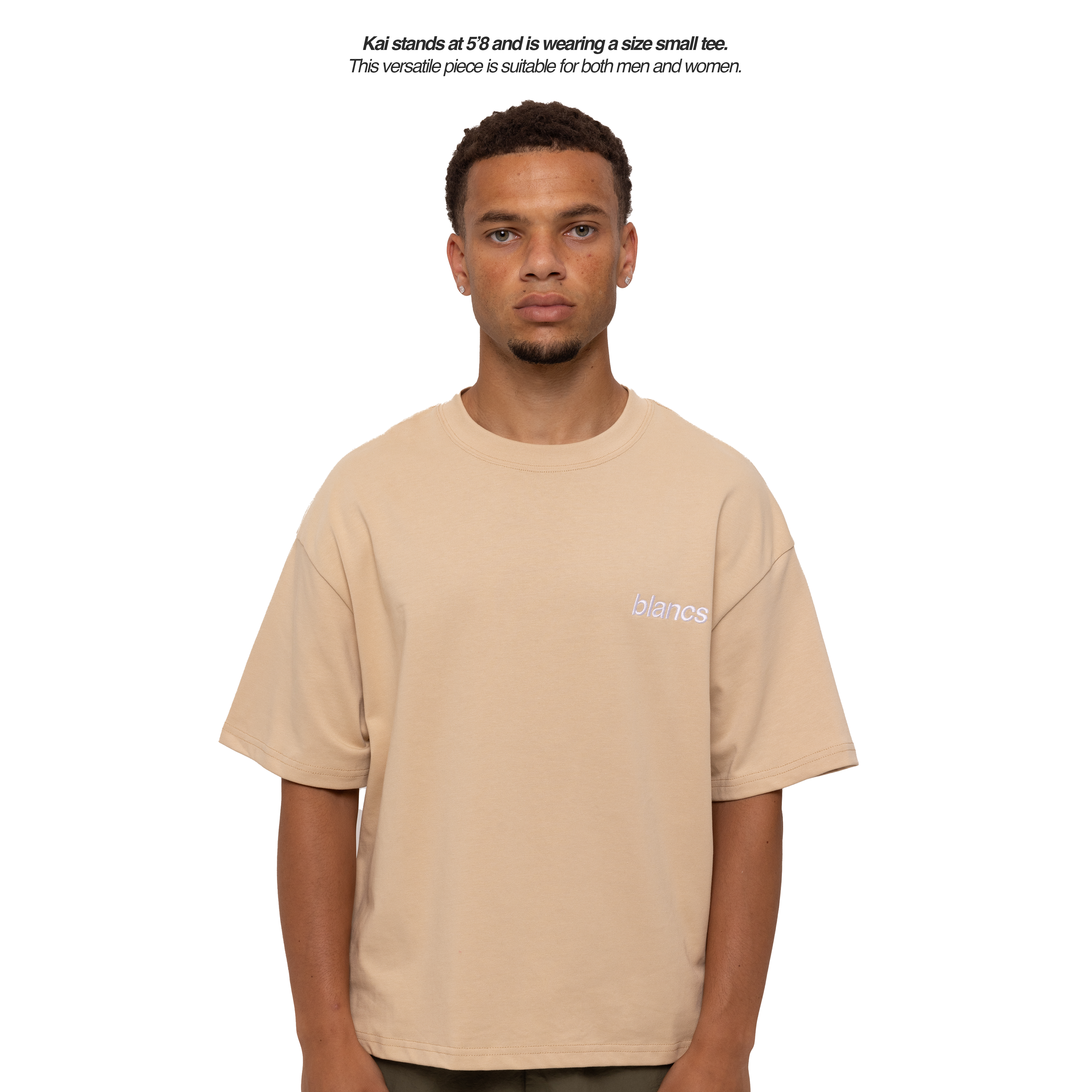 BLANCS CLASSIC LOGO TEE - SAND
