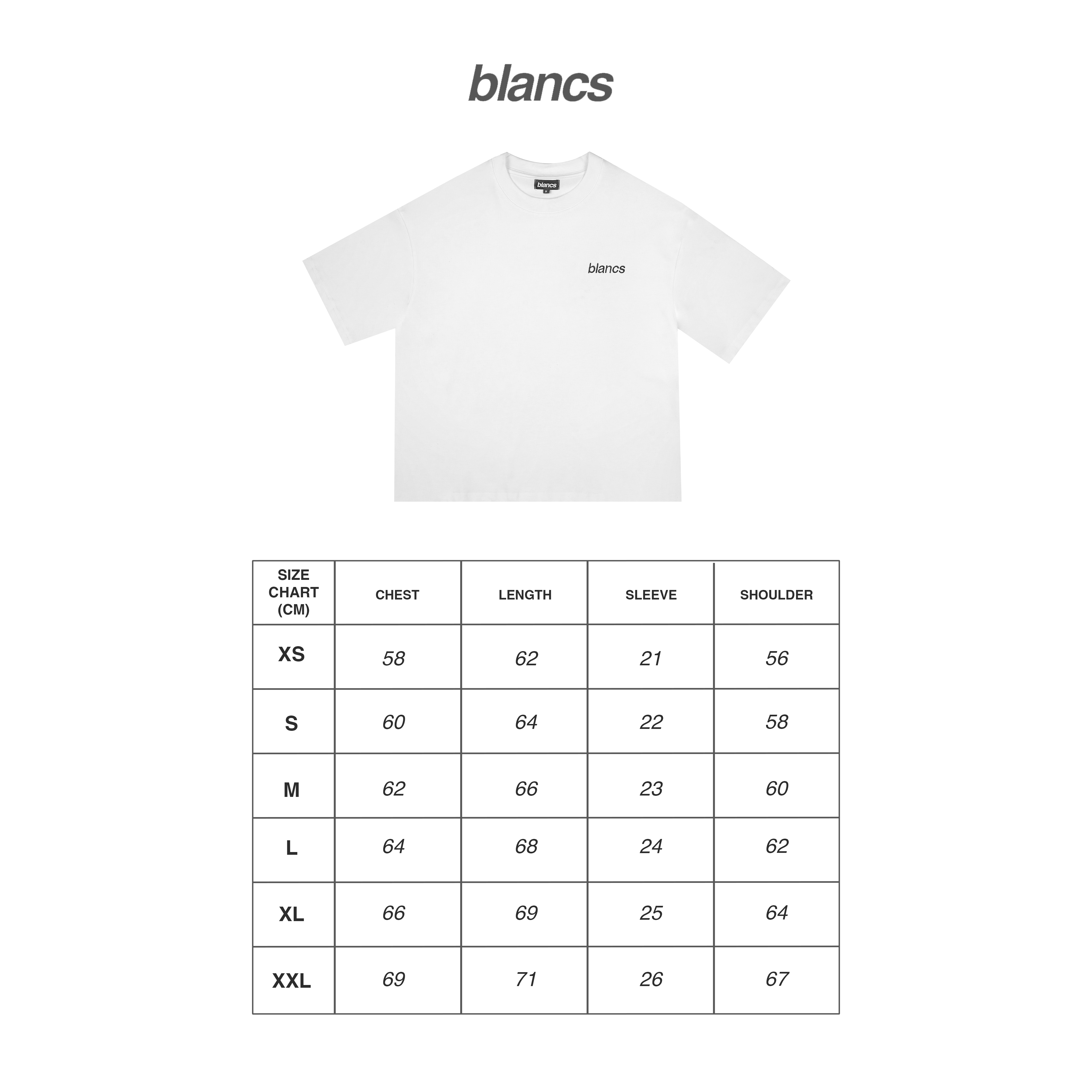 BLANCS CLASSIC LOGO TEE - WHITE