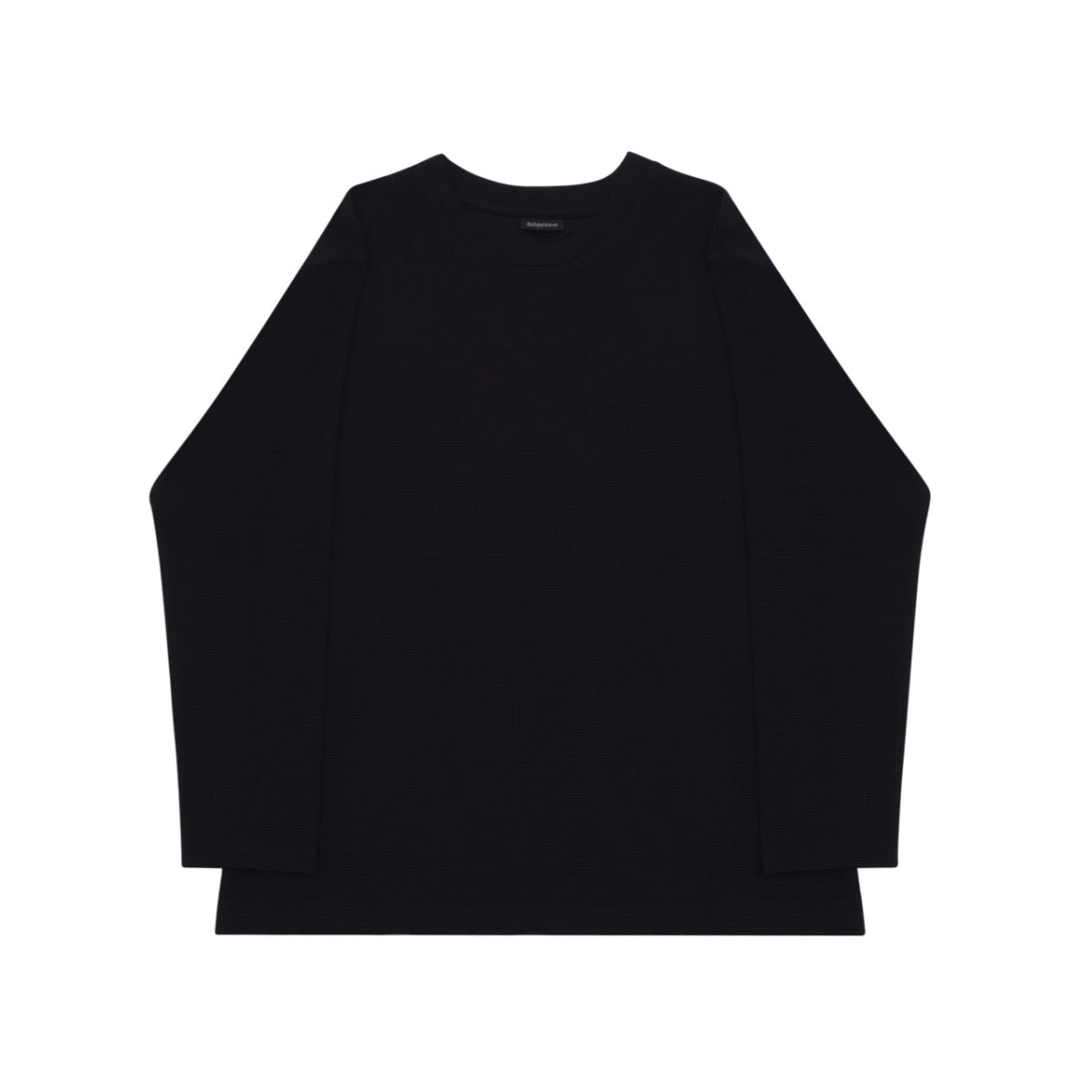 BLANCS WAFFLE KNIT L/S - BLACK