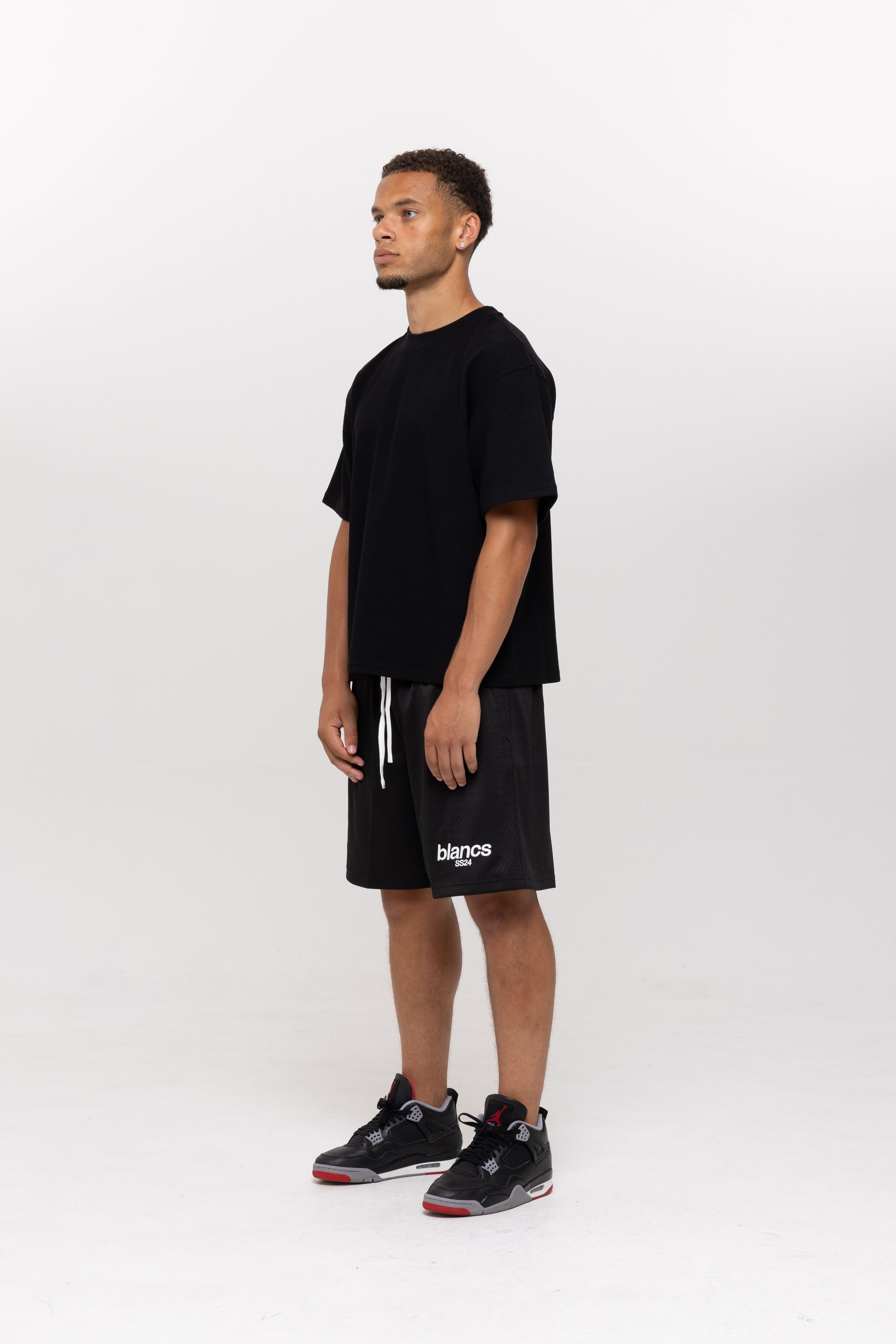 BLANCS MESH SHORTS - BLACK