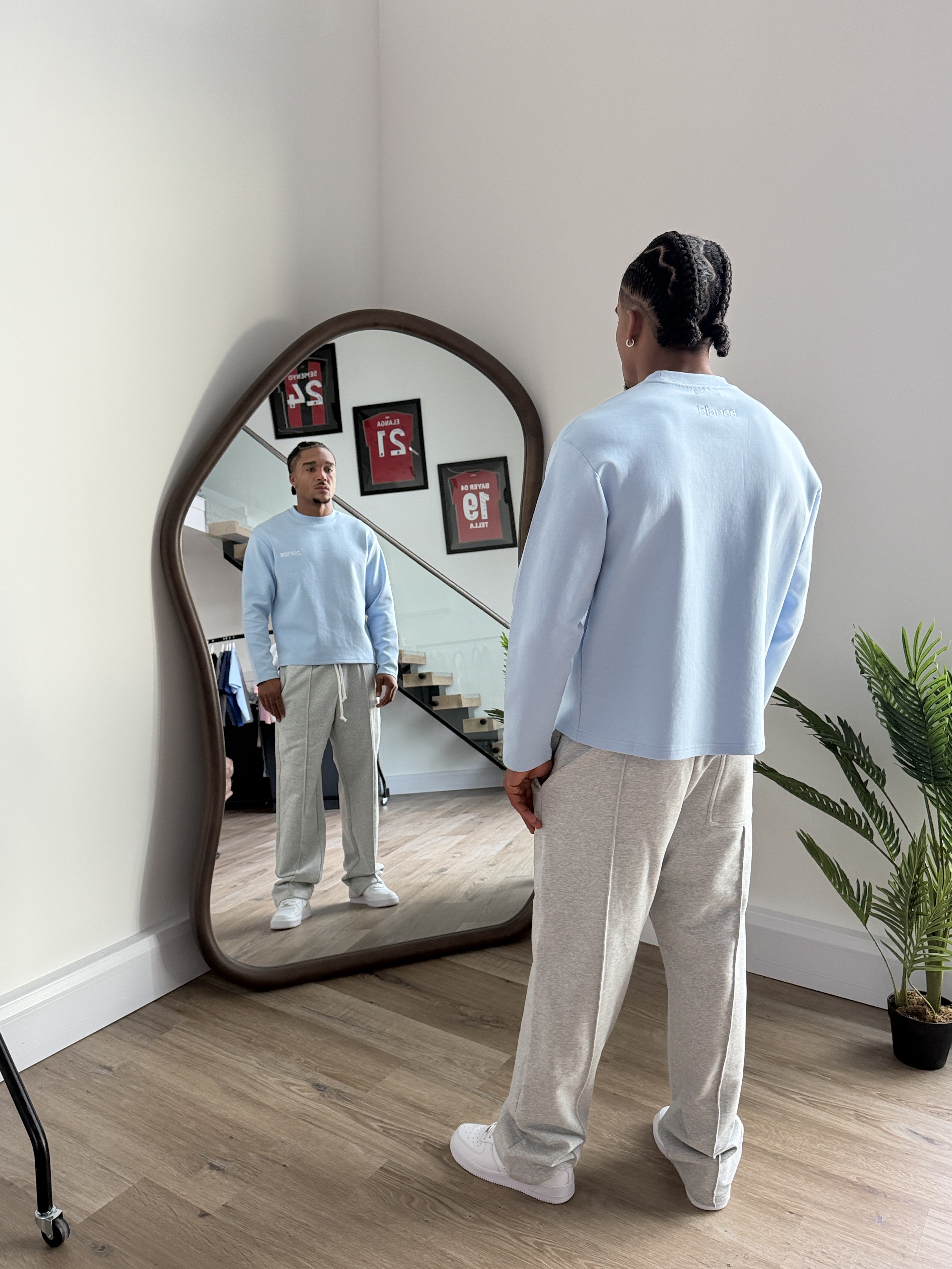 BLANCS CLASSIC LOGO L/S - BABY BLUE