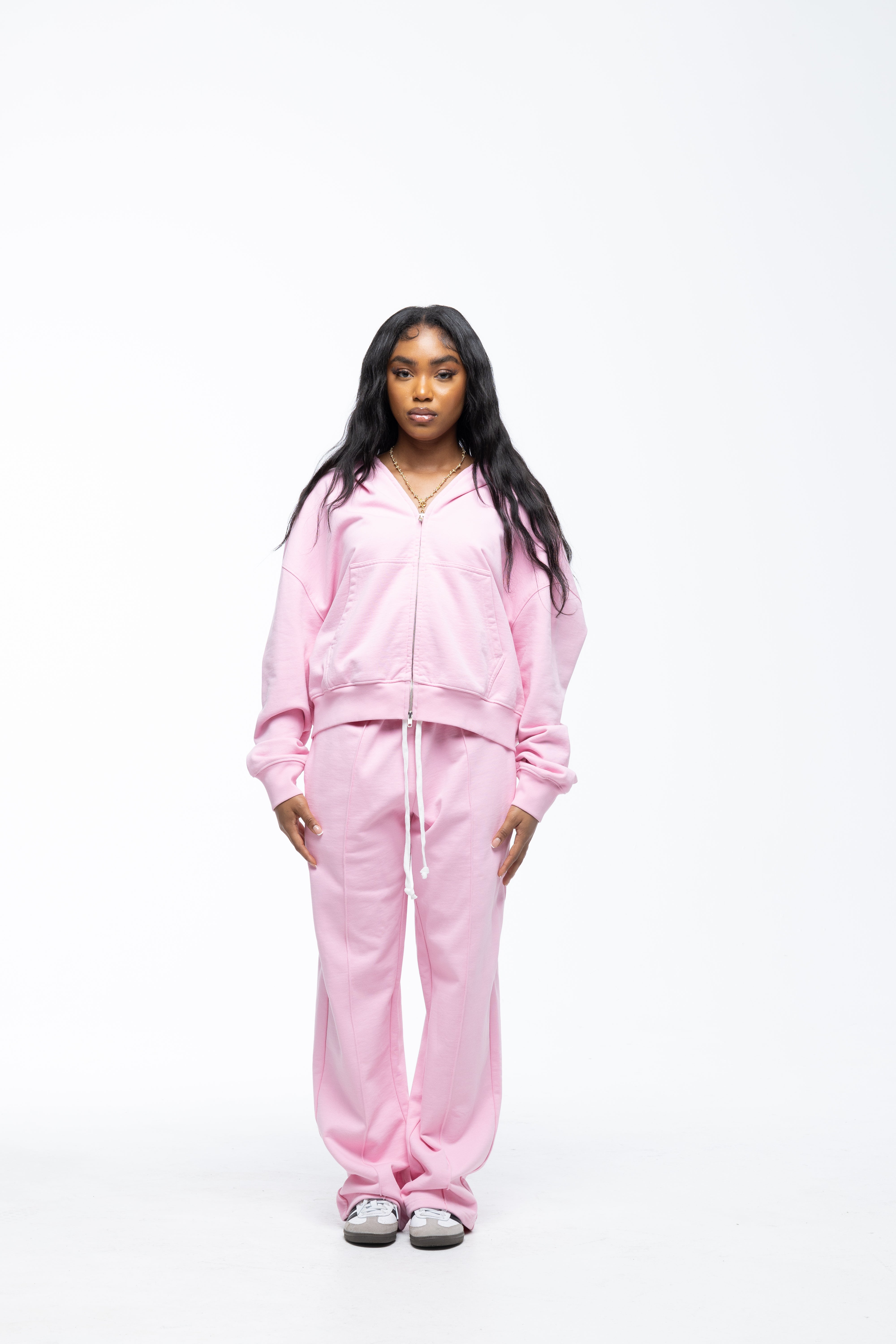 BLANCS ZIP HOODIE - PINK