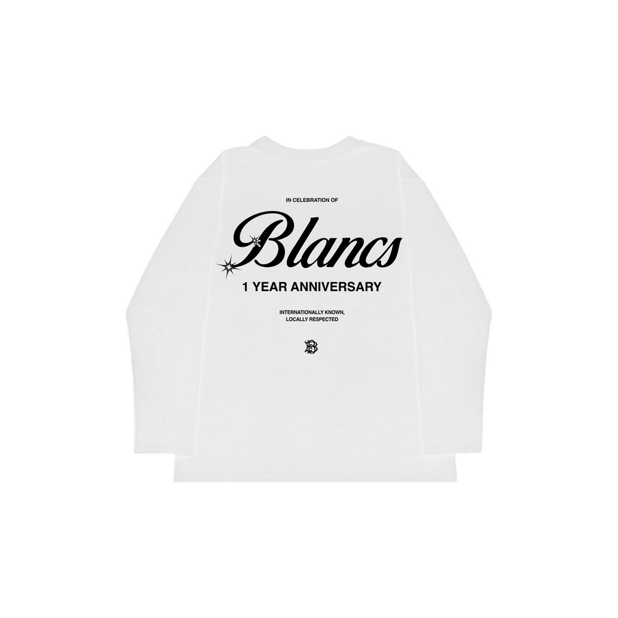 1 YEAR ANNIVERSARY WAFFLE KNIT L/S - WHITE