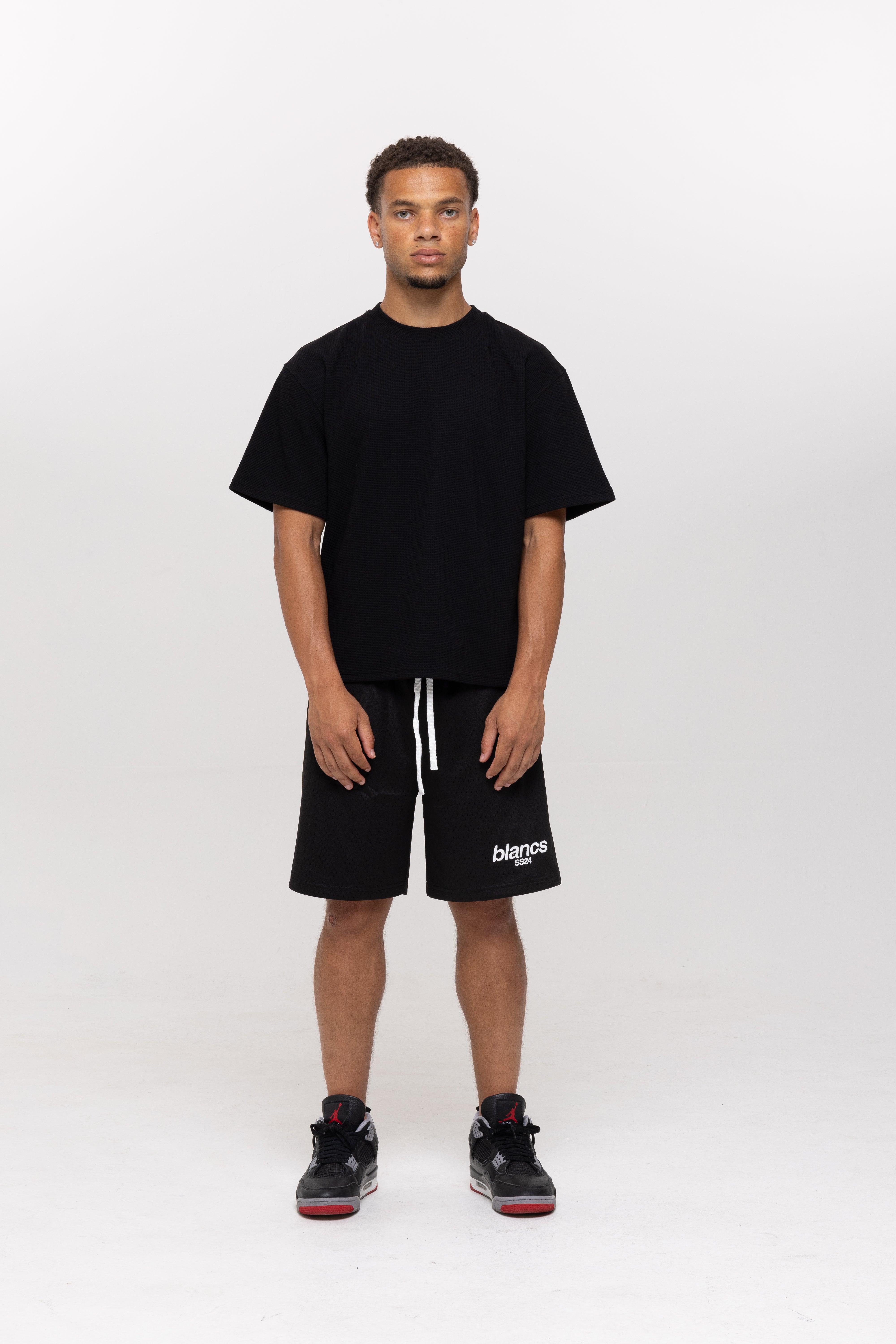 BLANCS MESH SHORTS - BLACK