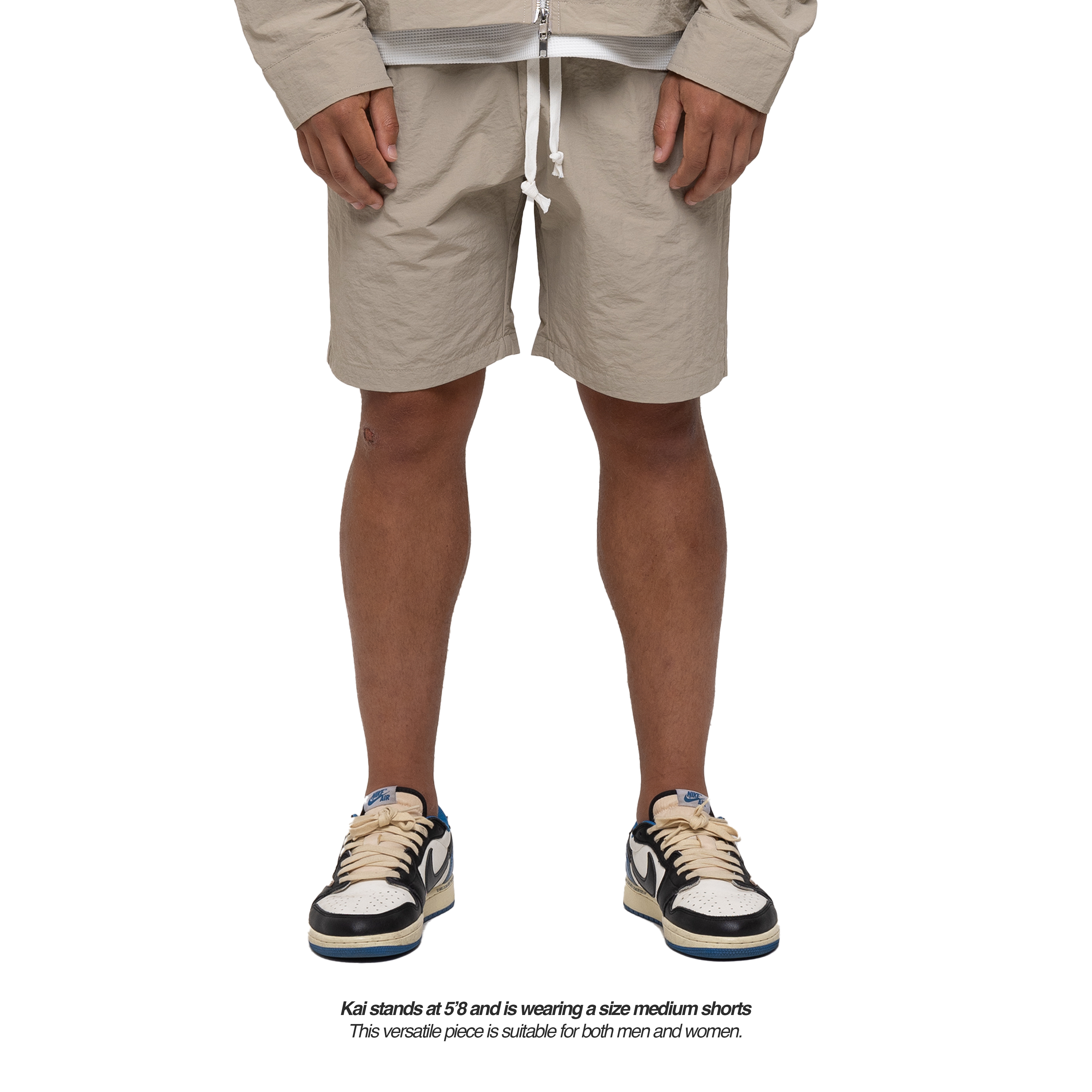 BLANCS NYLON SHORTS - BEIGE