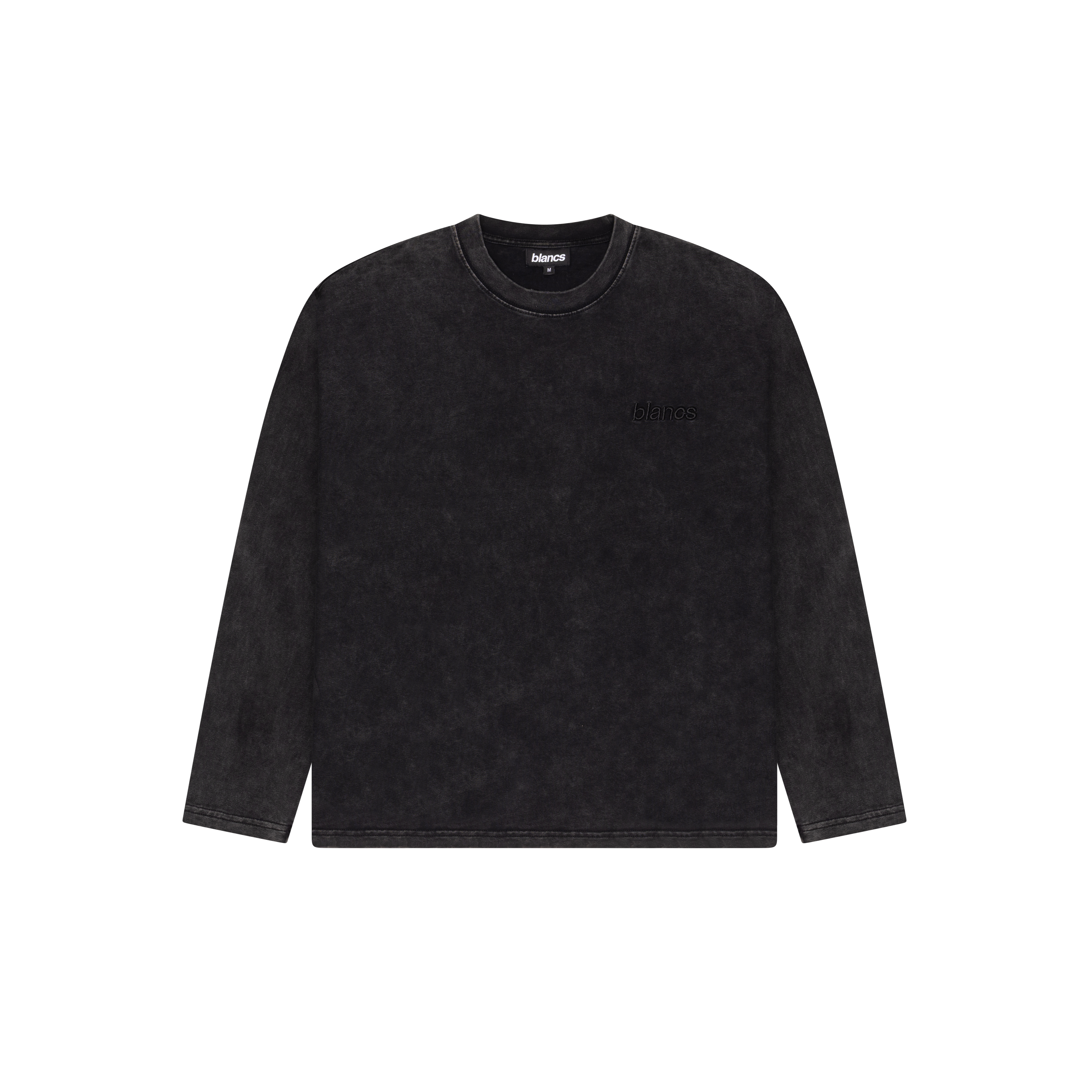 BLANCS WASHED TEE L/S - BLACK