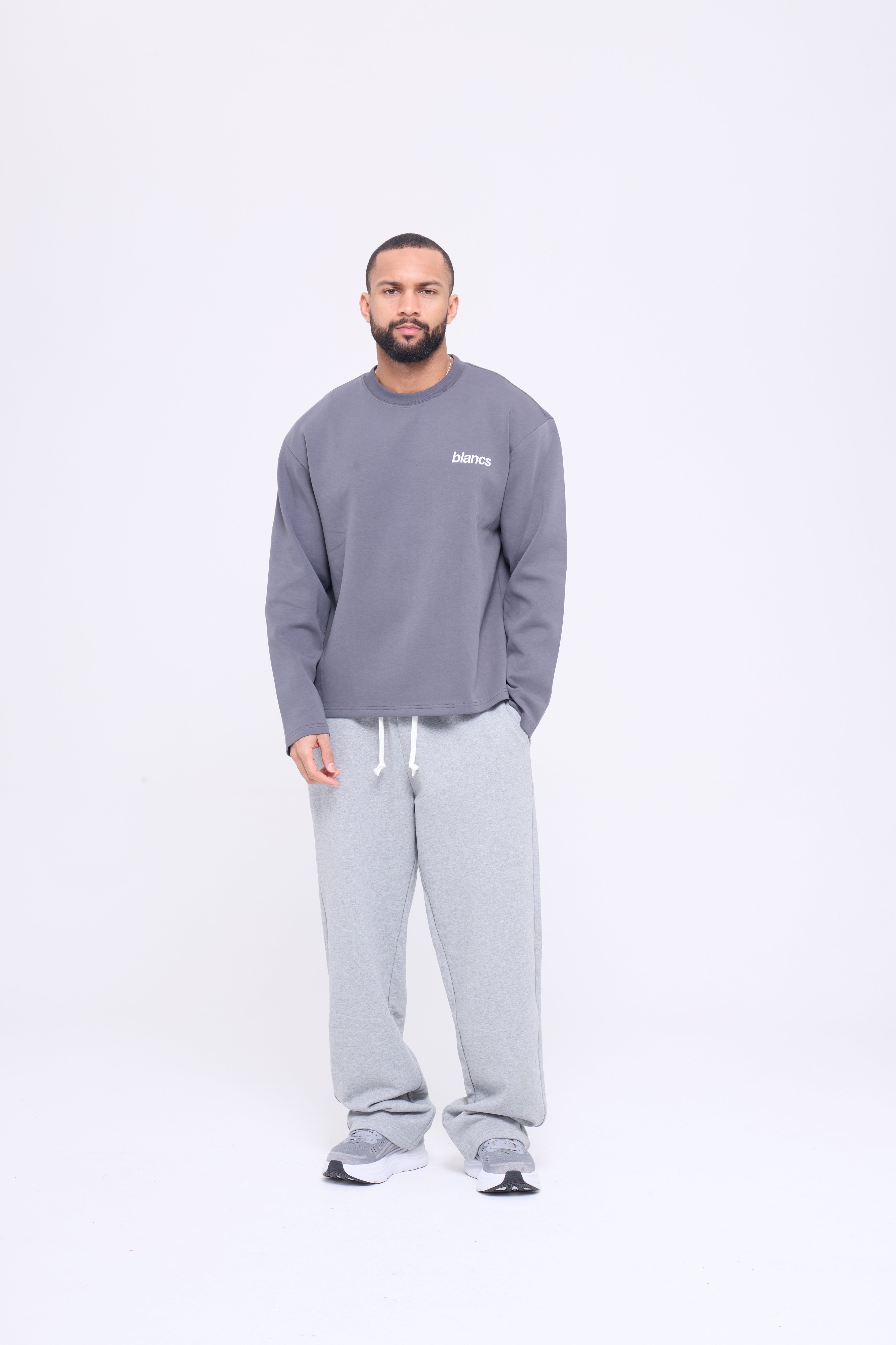 BLANCS CLASSIC LOGO L/S - GREY