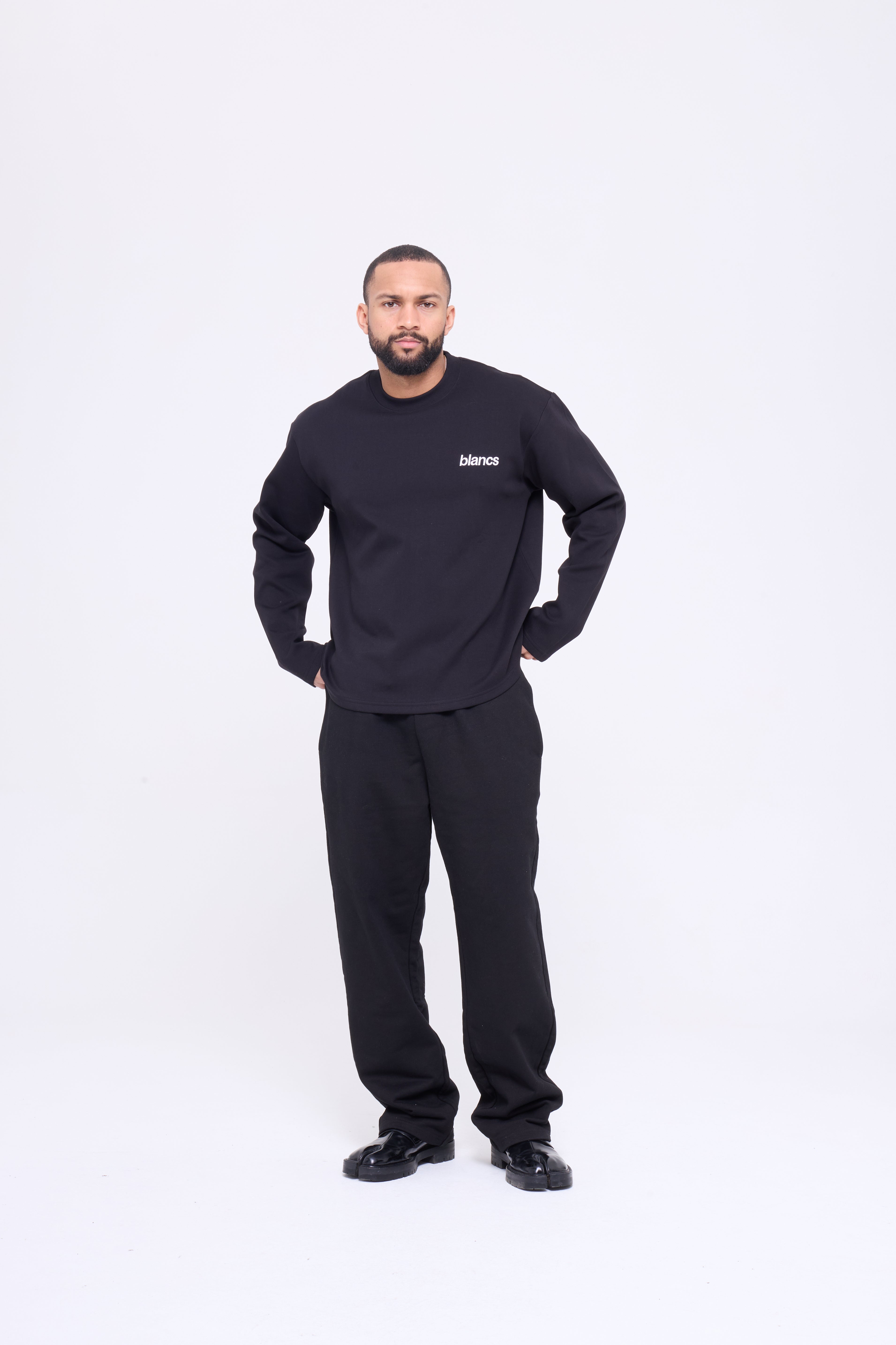 BLANCS CLASSIC LOGO L/S - BLACK