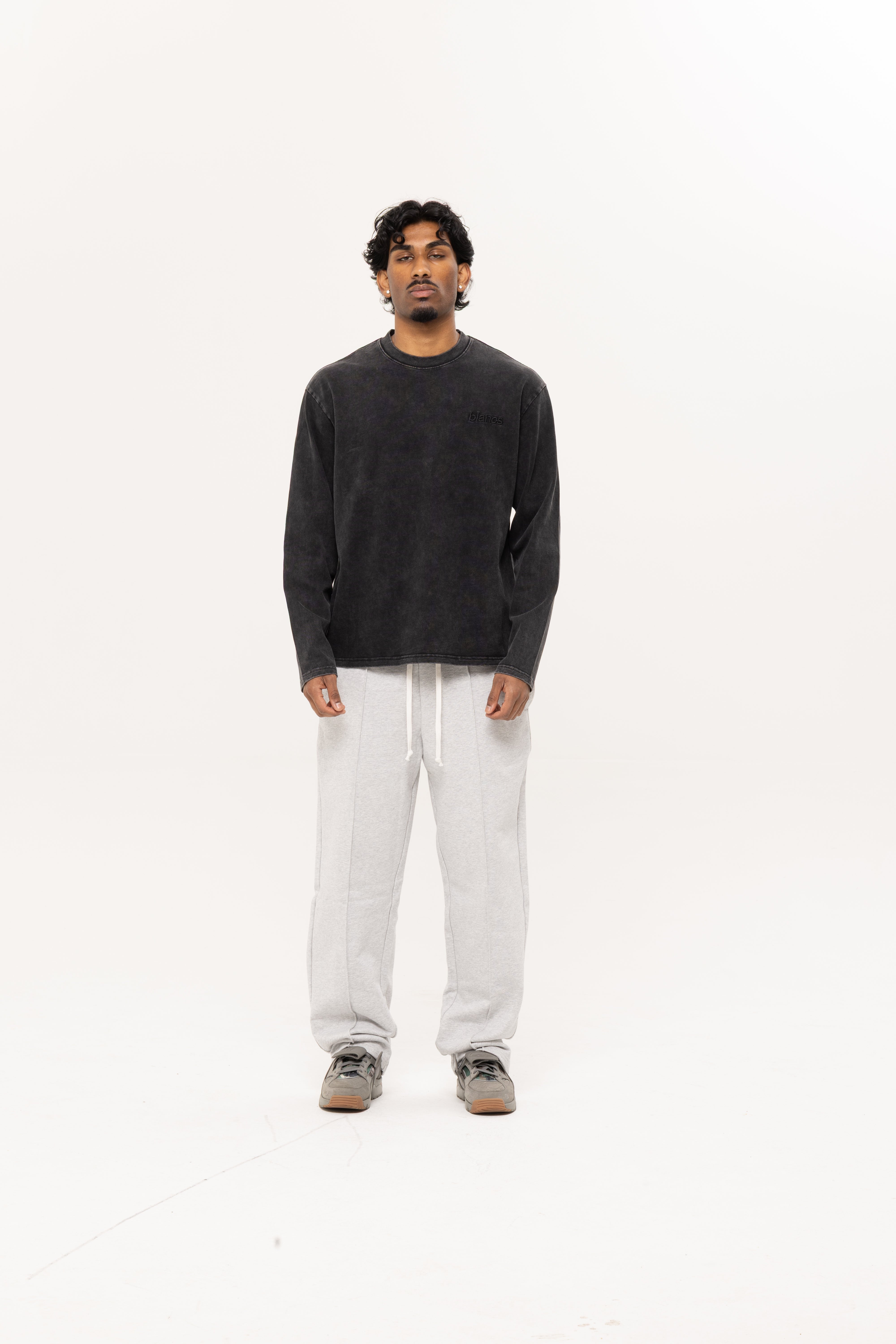 BLANCS WASHED TEE L/S - BLACK