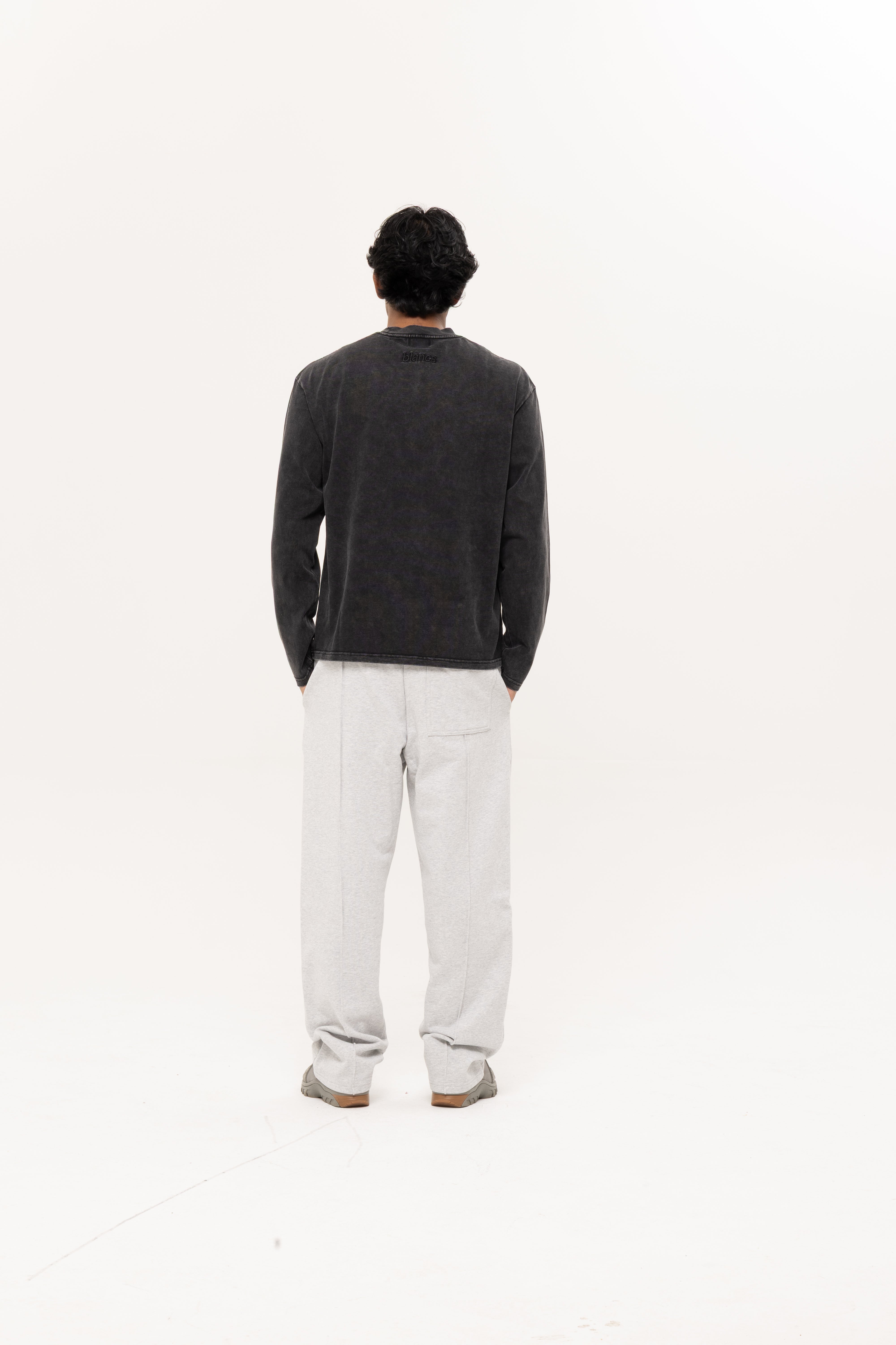 BLANCS WASHED TEE L/S - BLACK