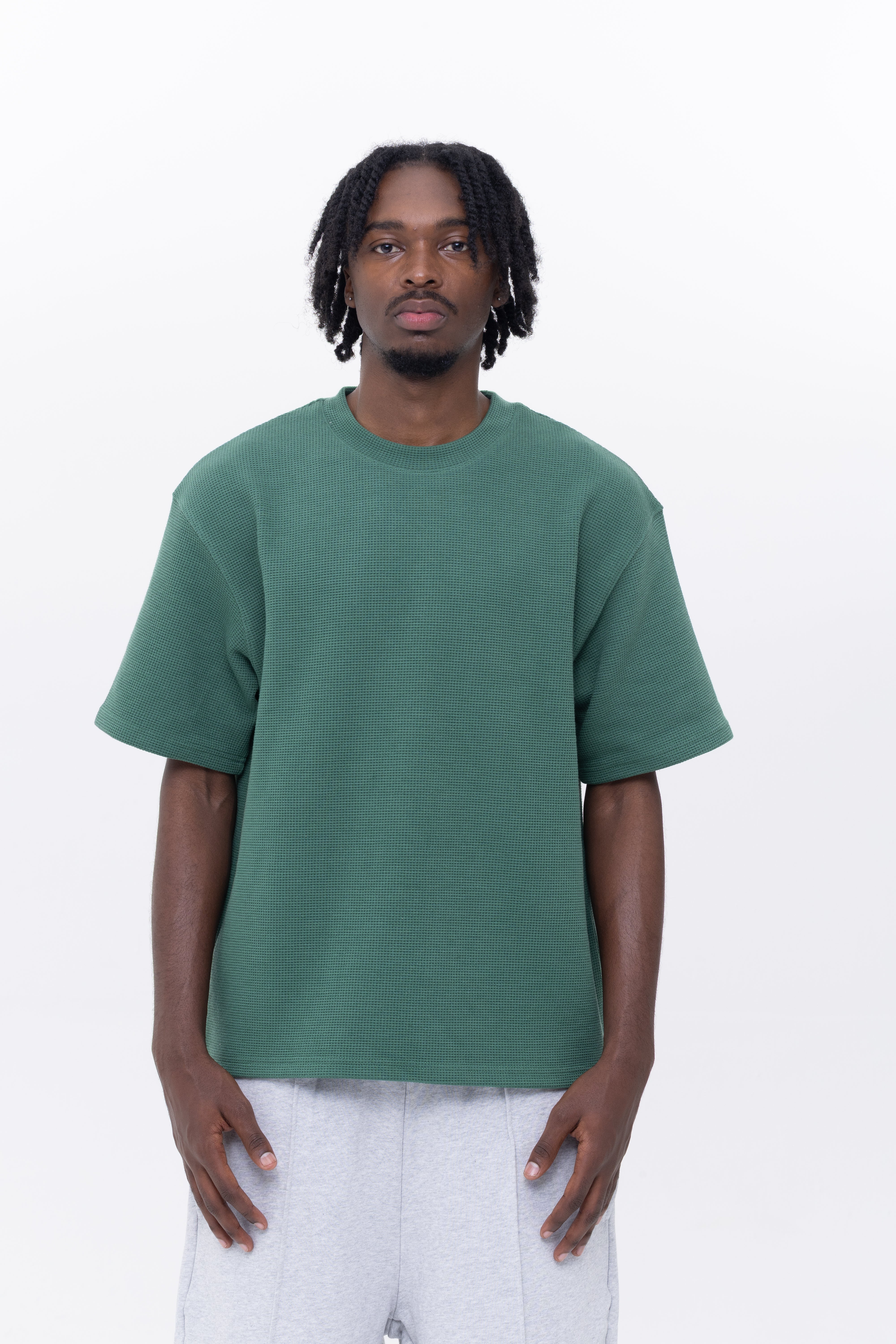 BLANCS WAFFLE KNIT S/S - GREEN