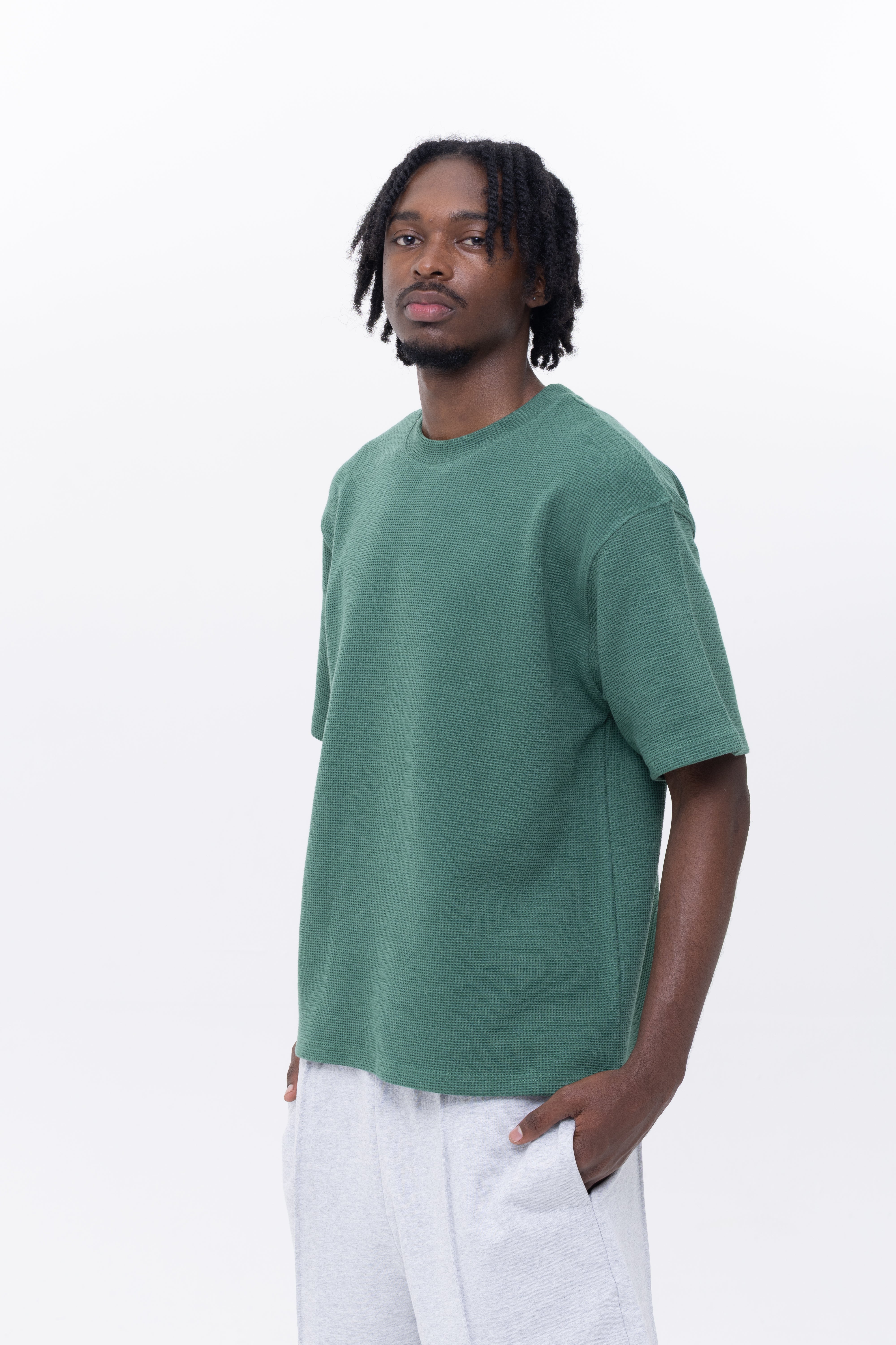 BLANCS WAFFLE KNIT S/S - GREEN