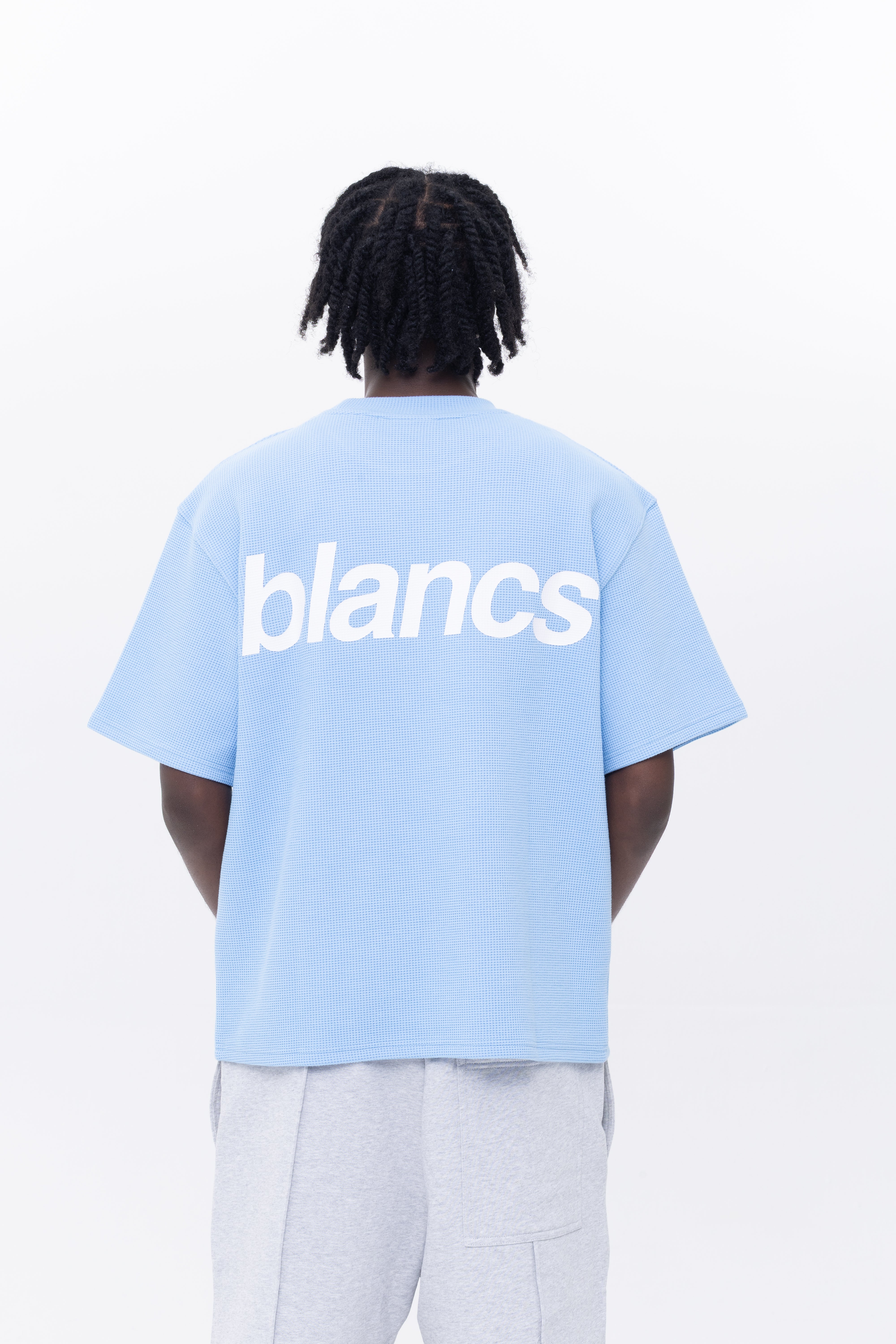 BLANCS WAFFLE KNIT S/S - BABY BLUE
