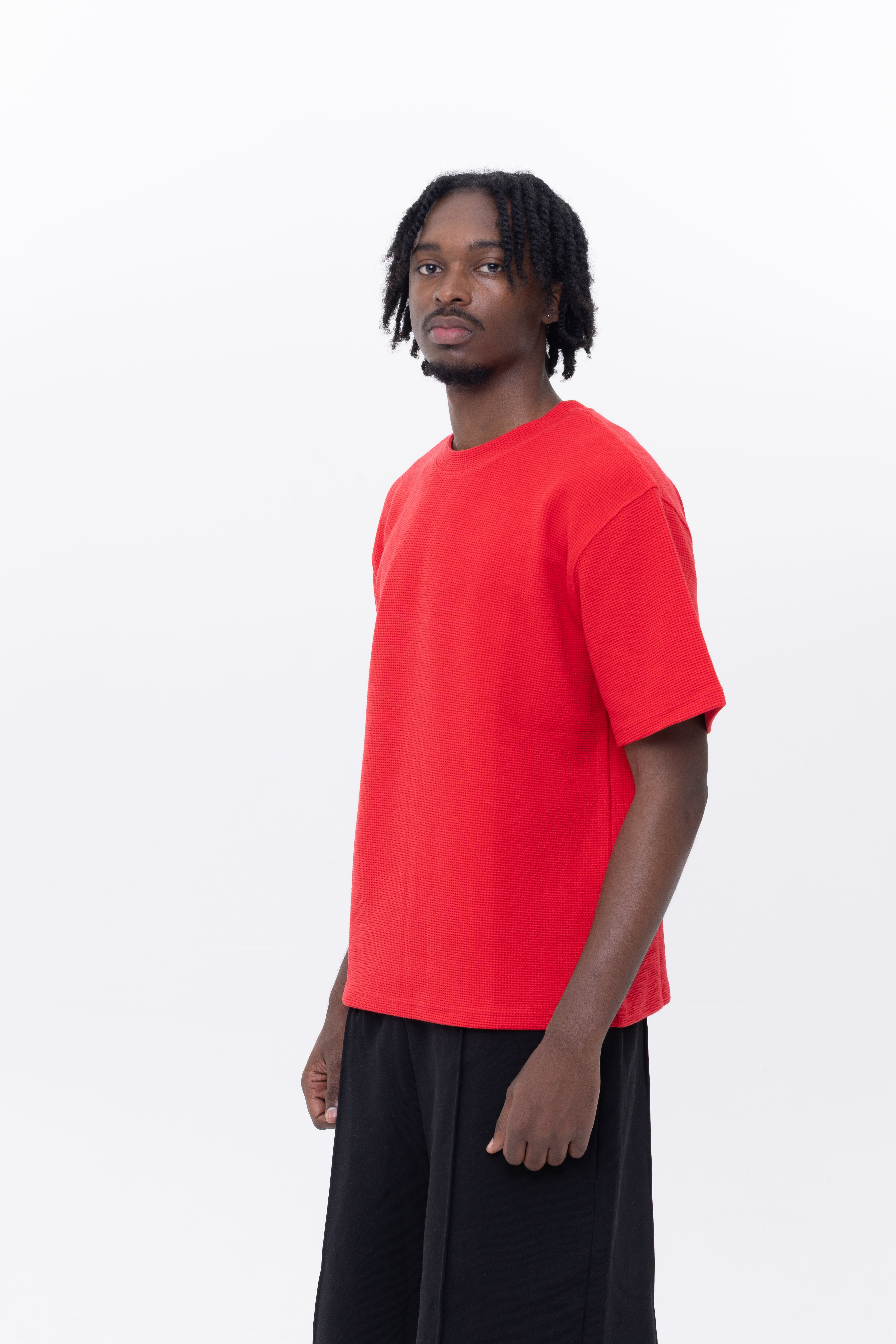 BLANCS WAFFLE KNIT S/S - RED
