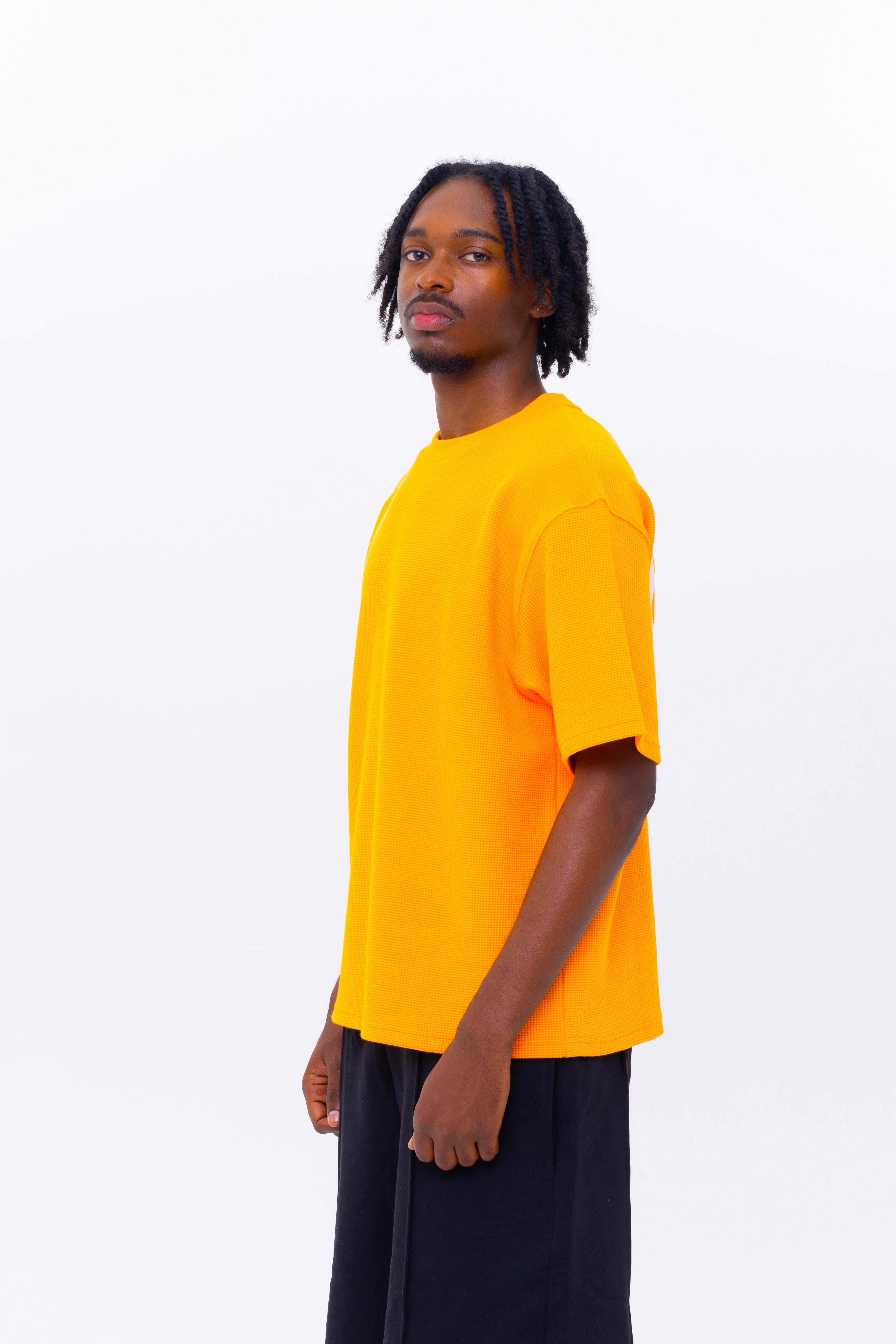 BLANCS WAFFLE KNIT S/S - ORANGE
