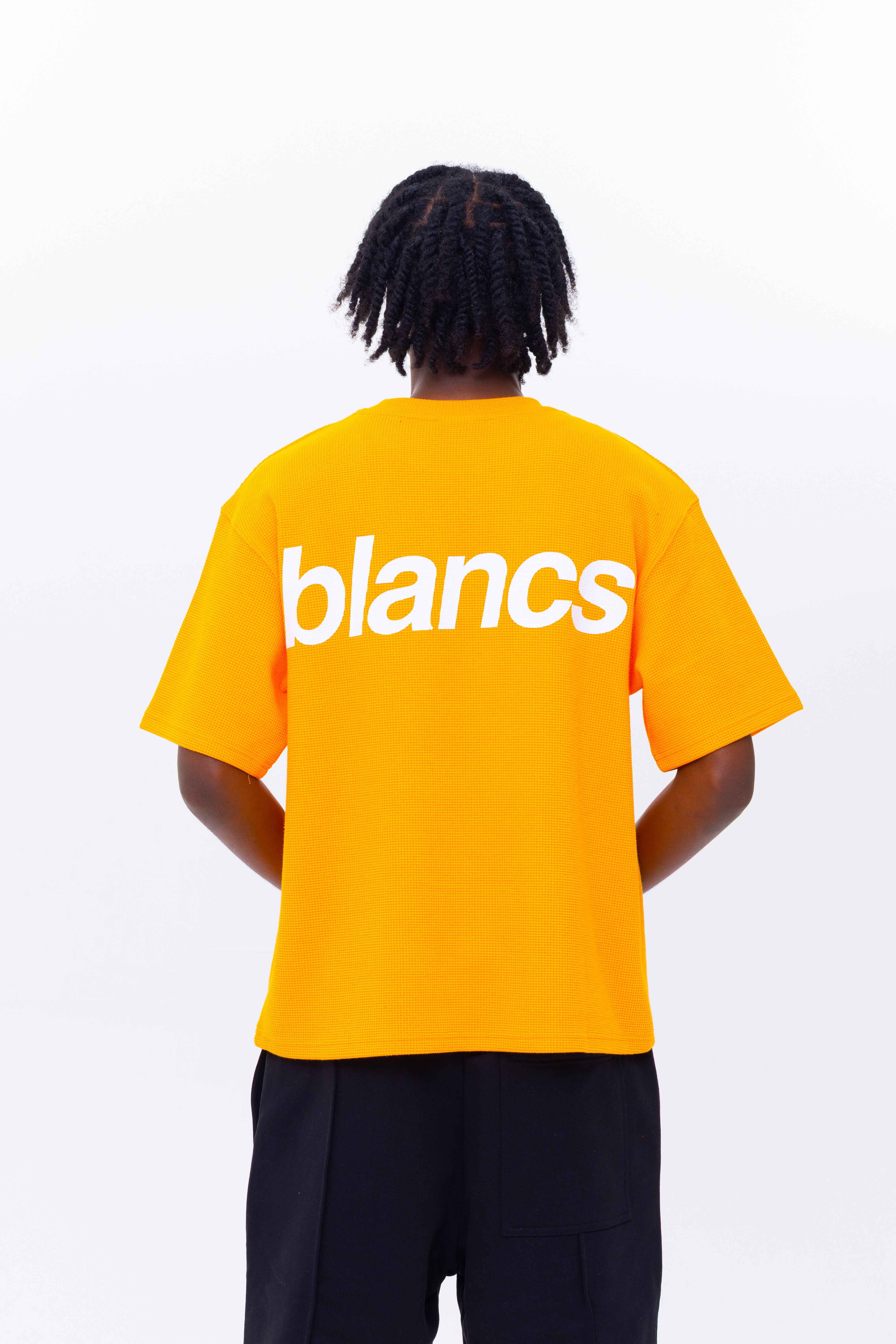 BLANCS WAFFLE KNIT S/S - ORANGE