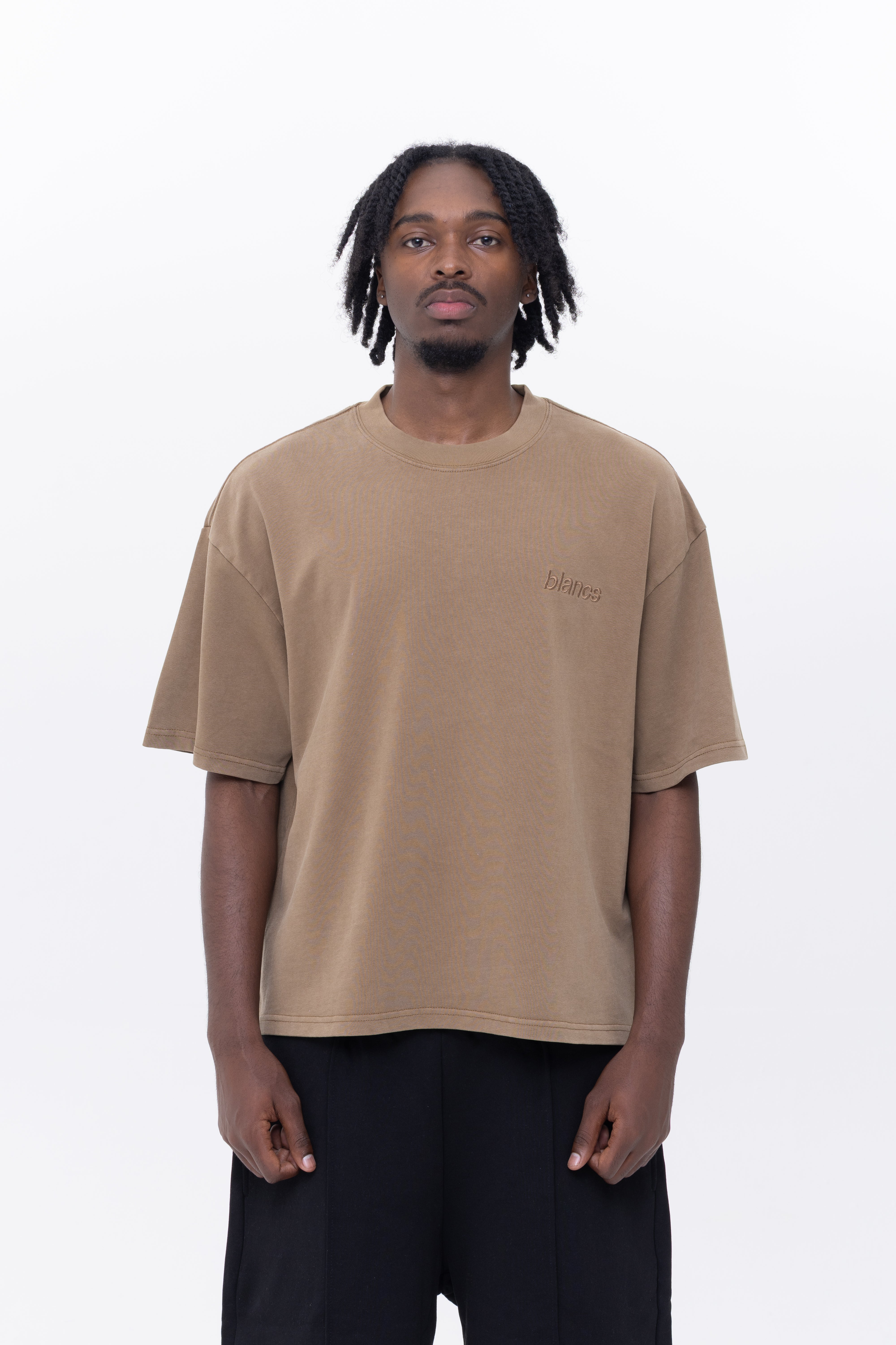 BLANCS CLASSIC LOGO TEE - WASHED BEIGE