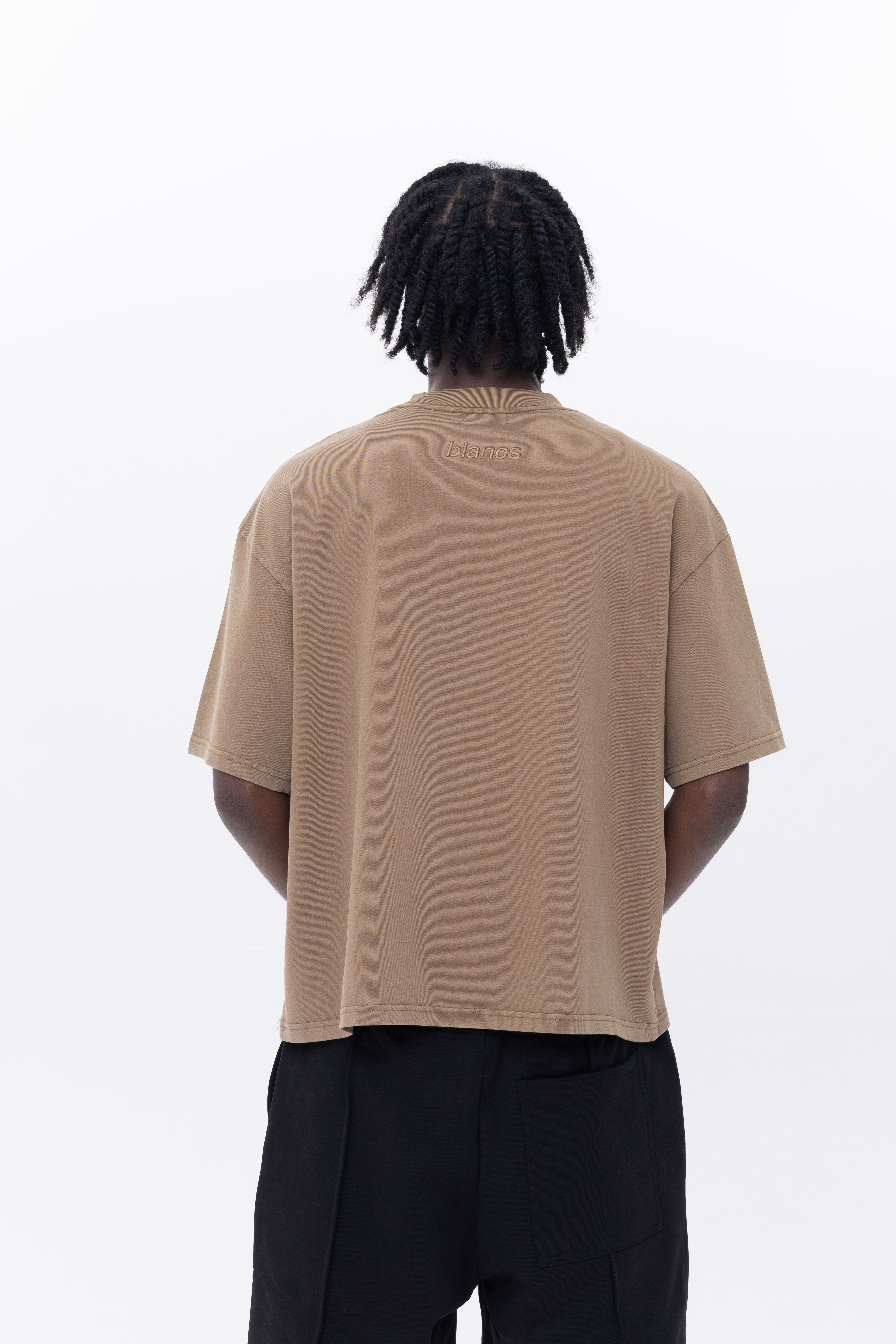 BLANCS CLASSIC LOGO TEE - WASHED BEIGE
