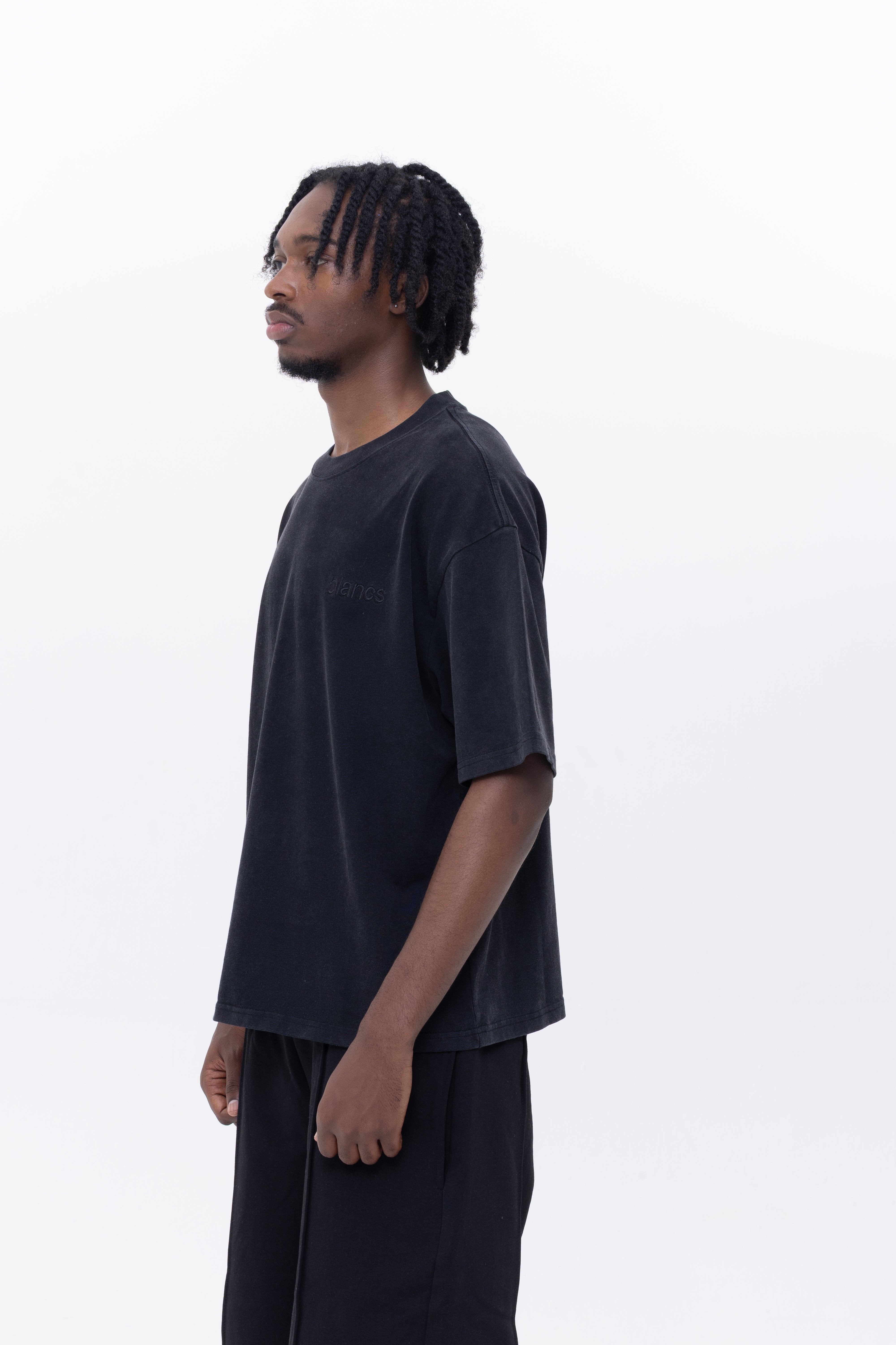 BLANCS CLASSIC LOGO TEE - WASHED BLACK