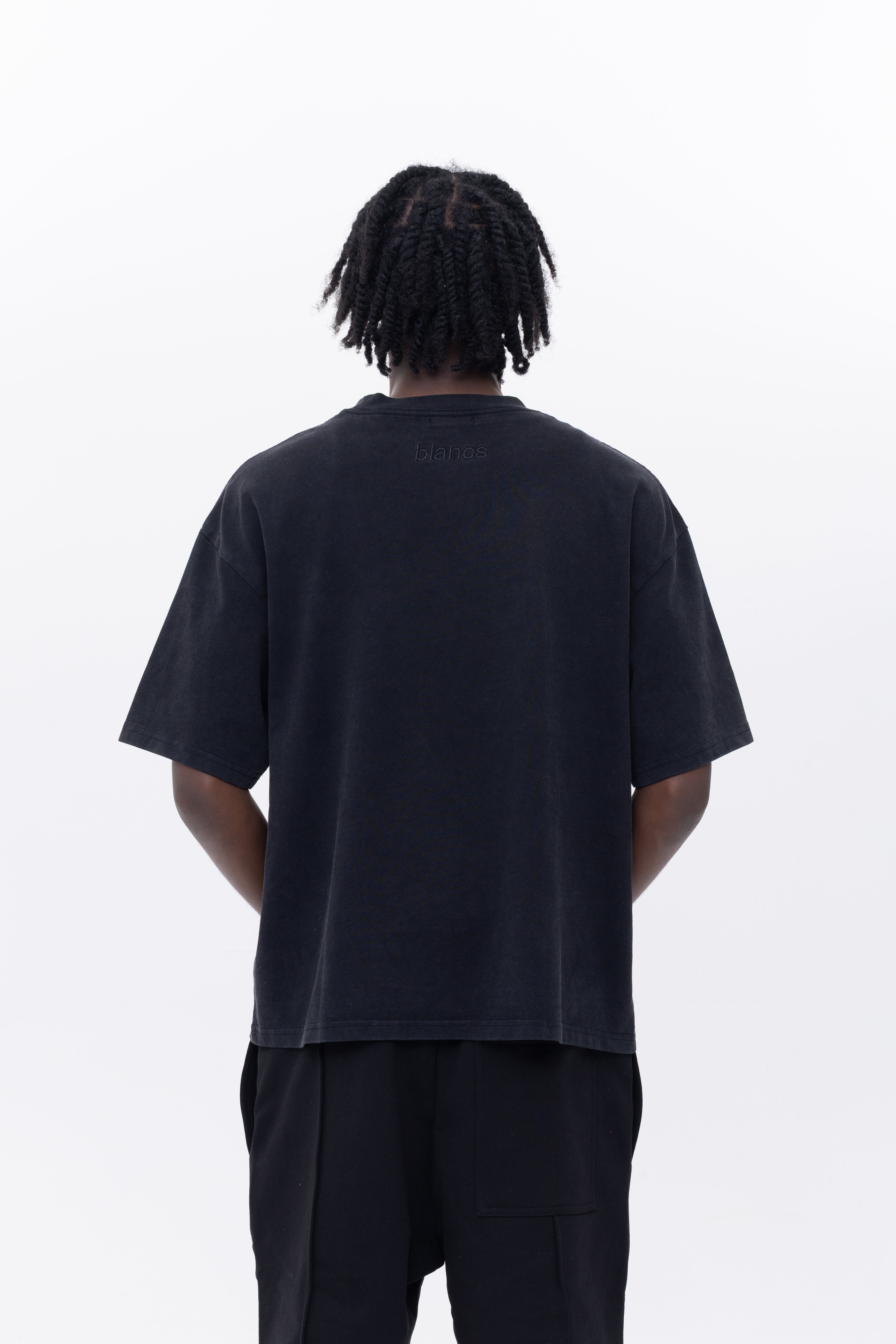 BLANCS CLASSIC LOGO TEE - WASHED BLACK