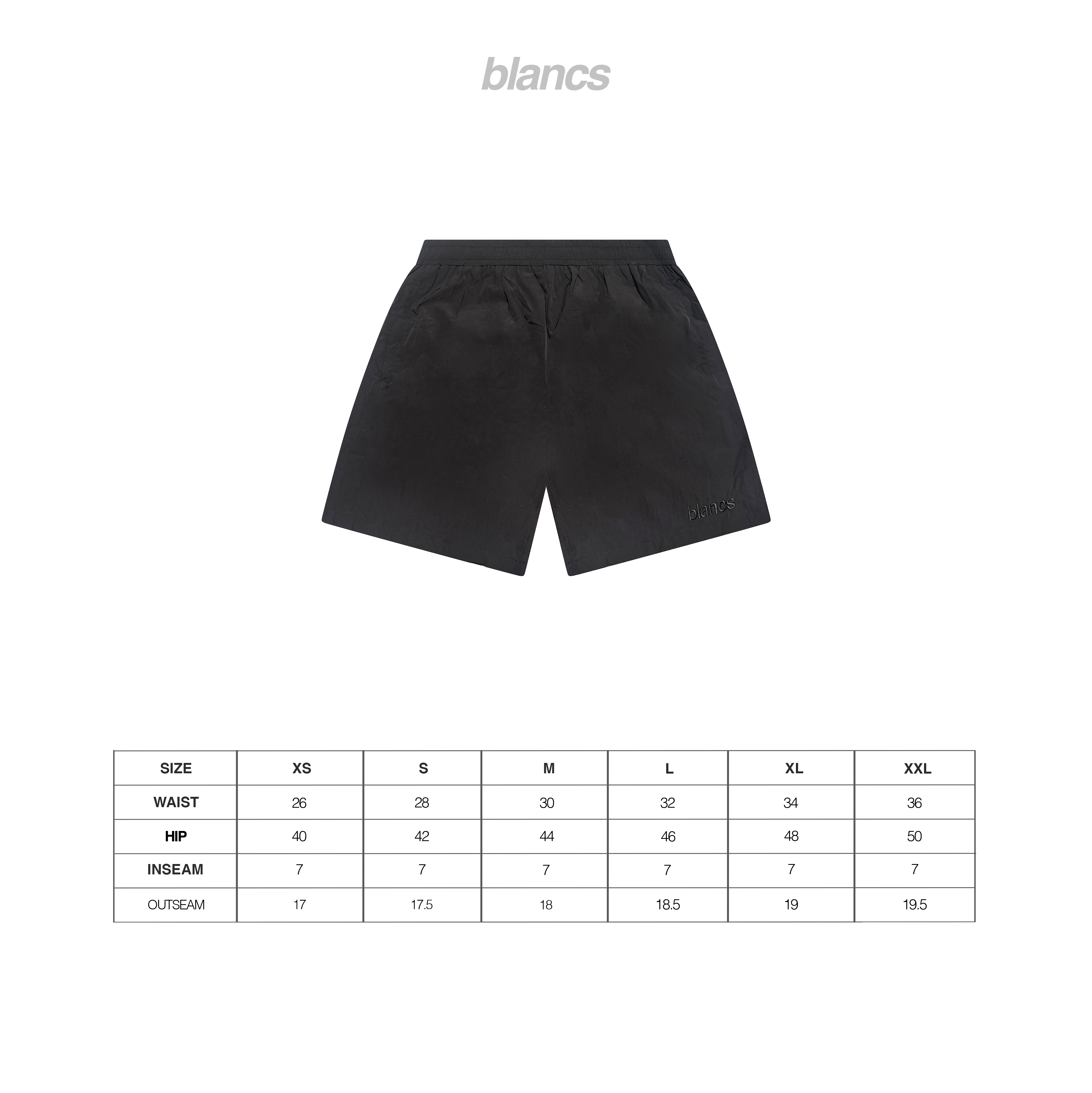 BLANCS SWIM SHORTS - BLACK
