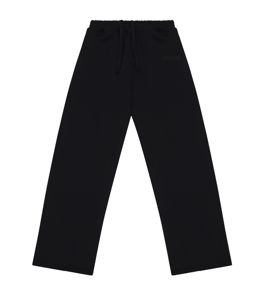 BLANCS WAFFLE KNIT JOGGERS - BLACK