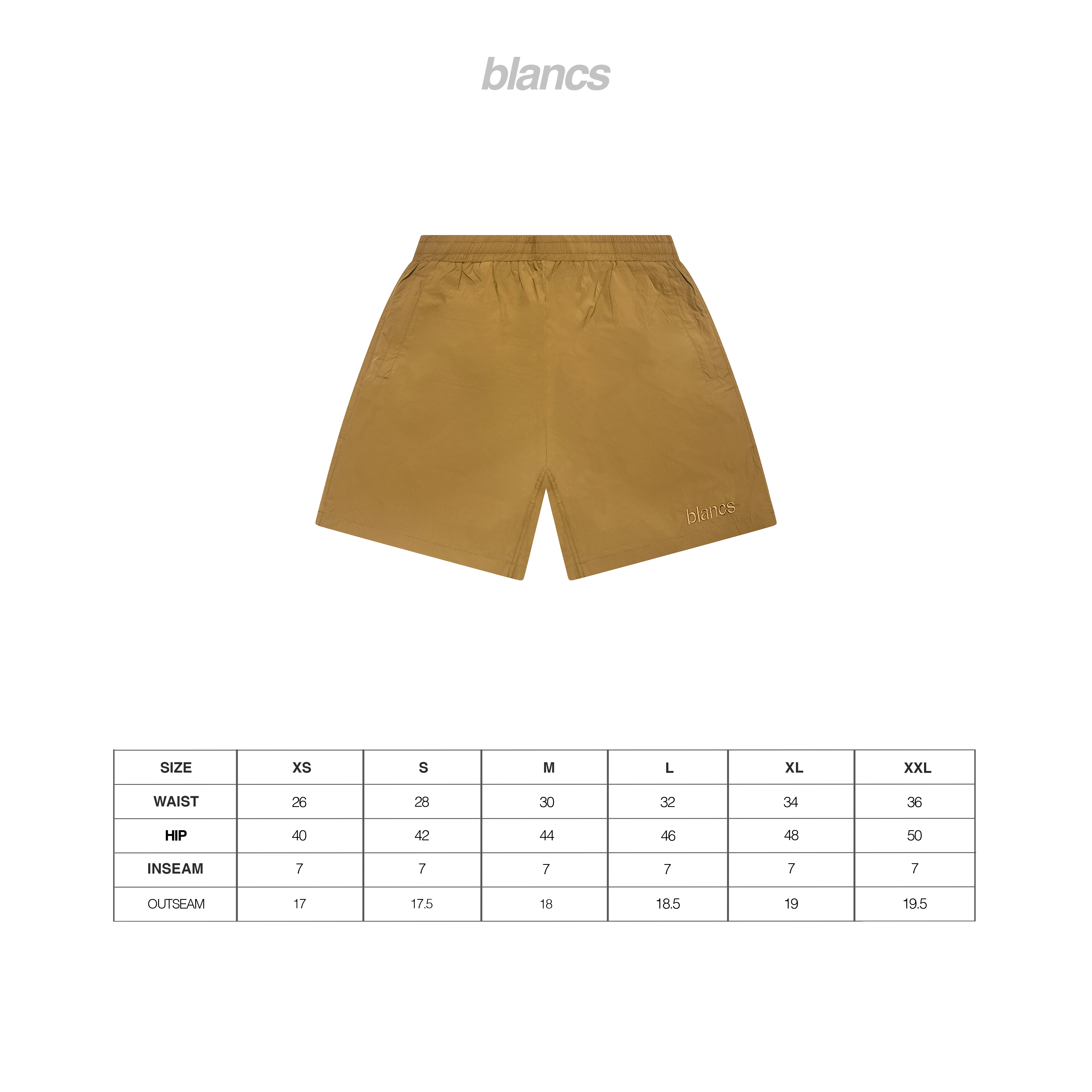 BLANCS SWIM SHORTS - LIGHT BROWN