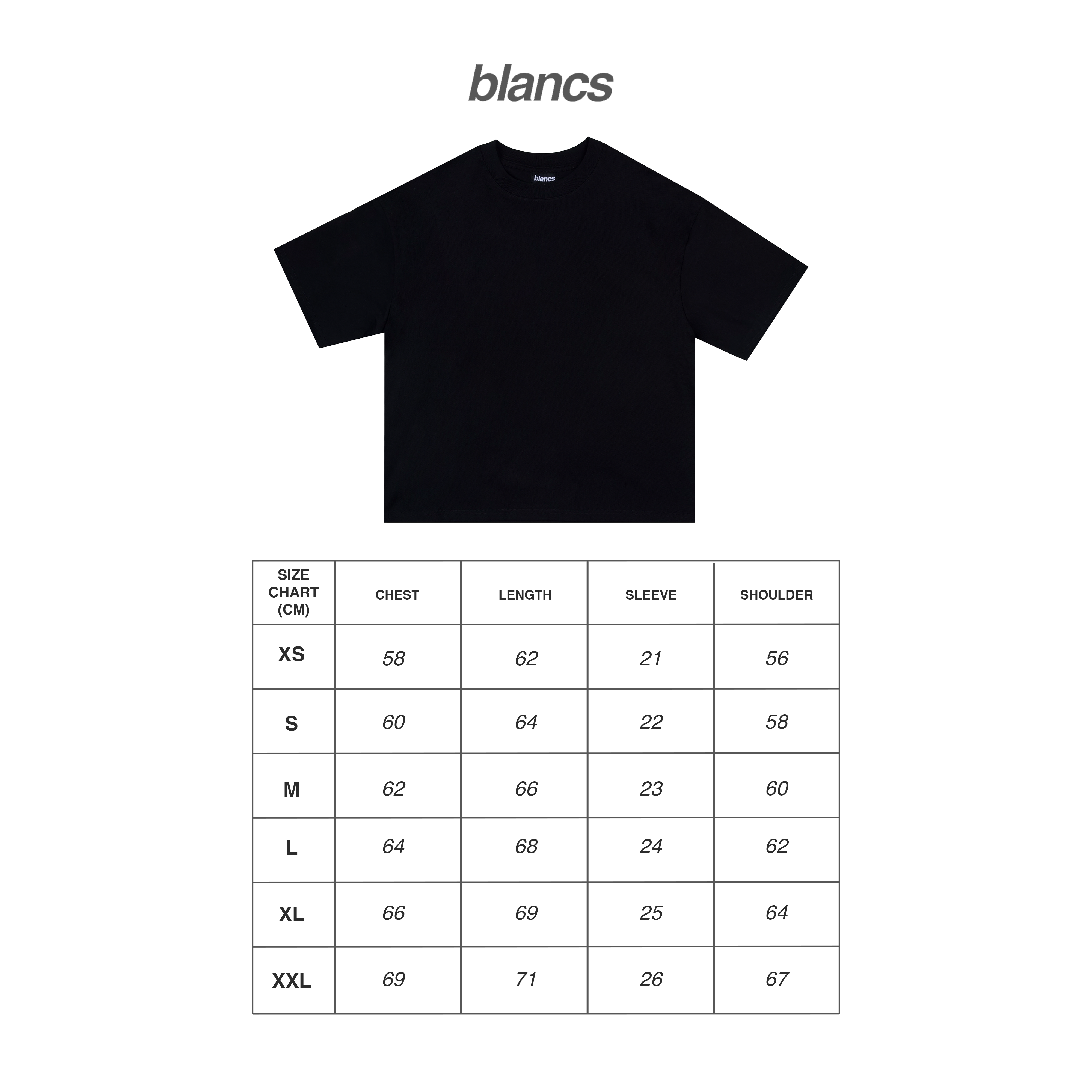 BLANCS BASICS TEE - BLACK