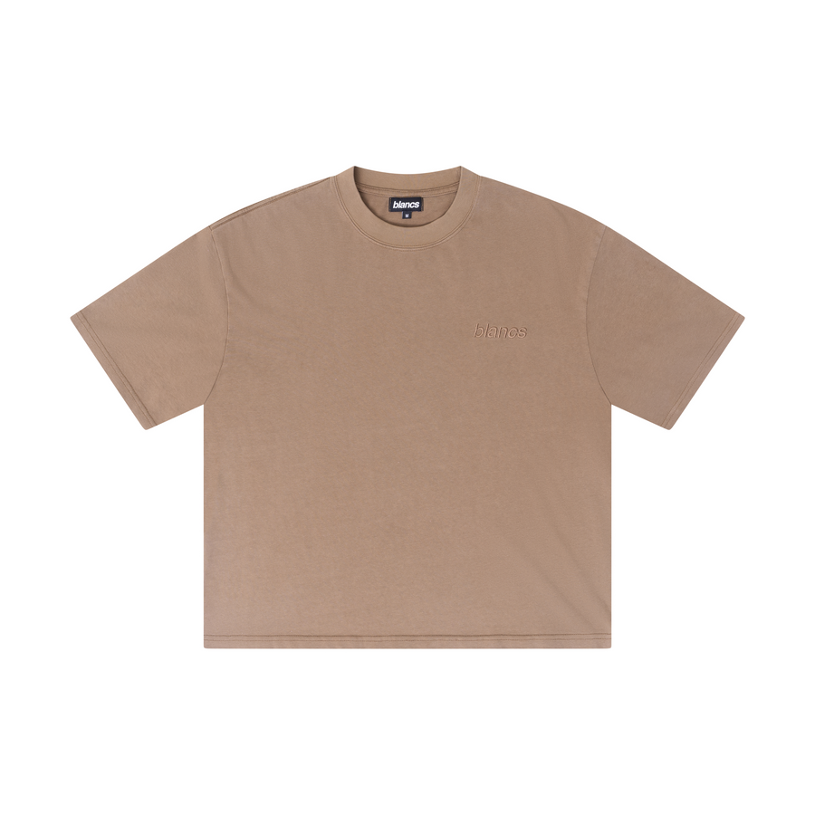 BLANCS CLASSIC LOGO TEE - WASHED BEIGE