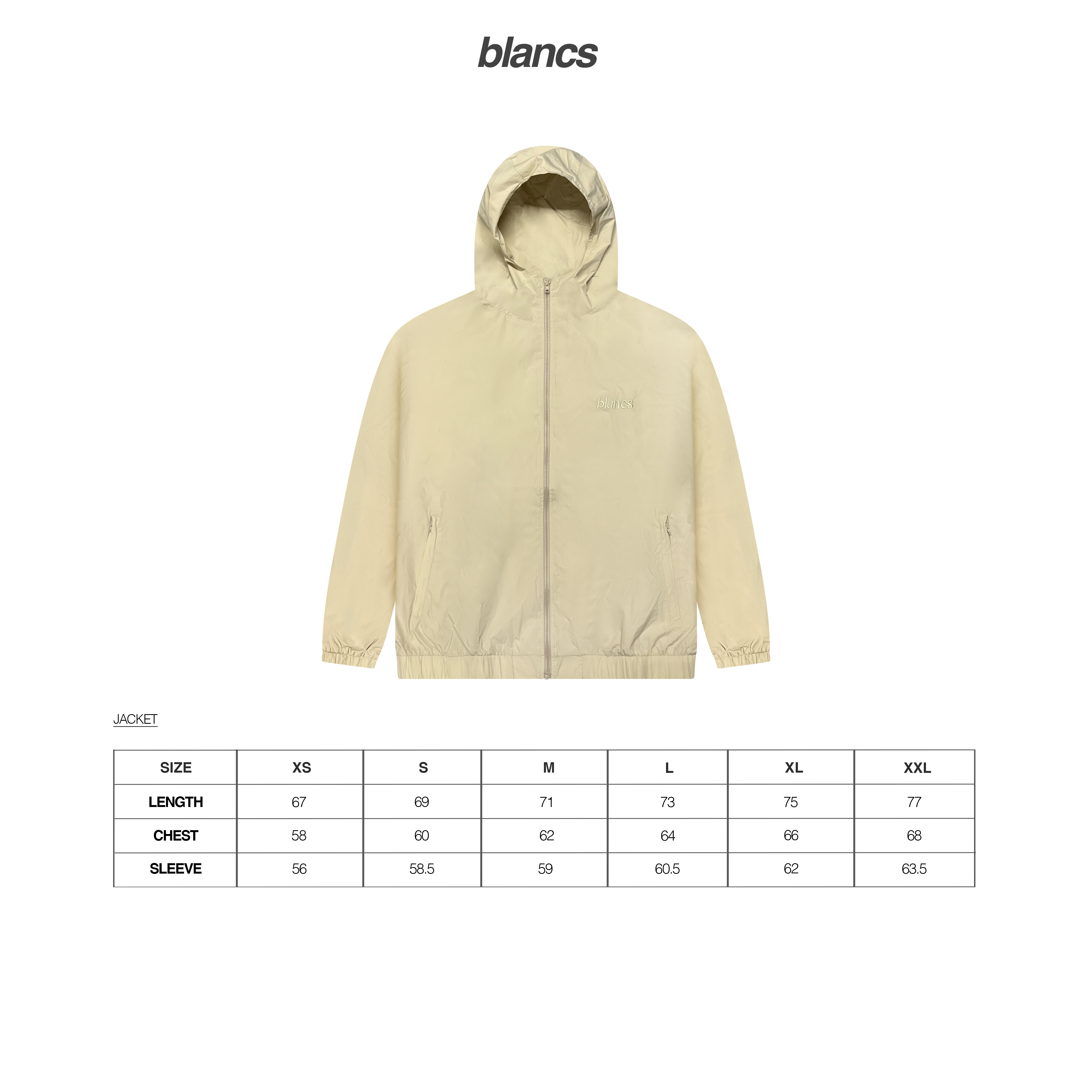 BLANCS NYLON JACKET - CREAM