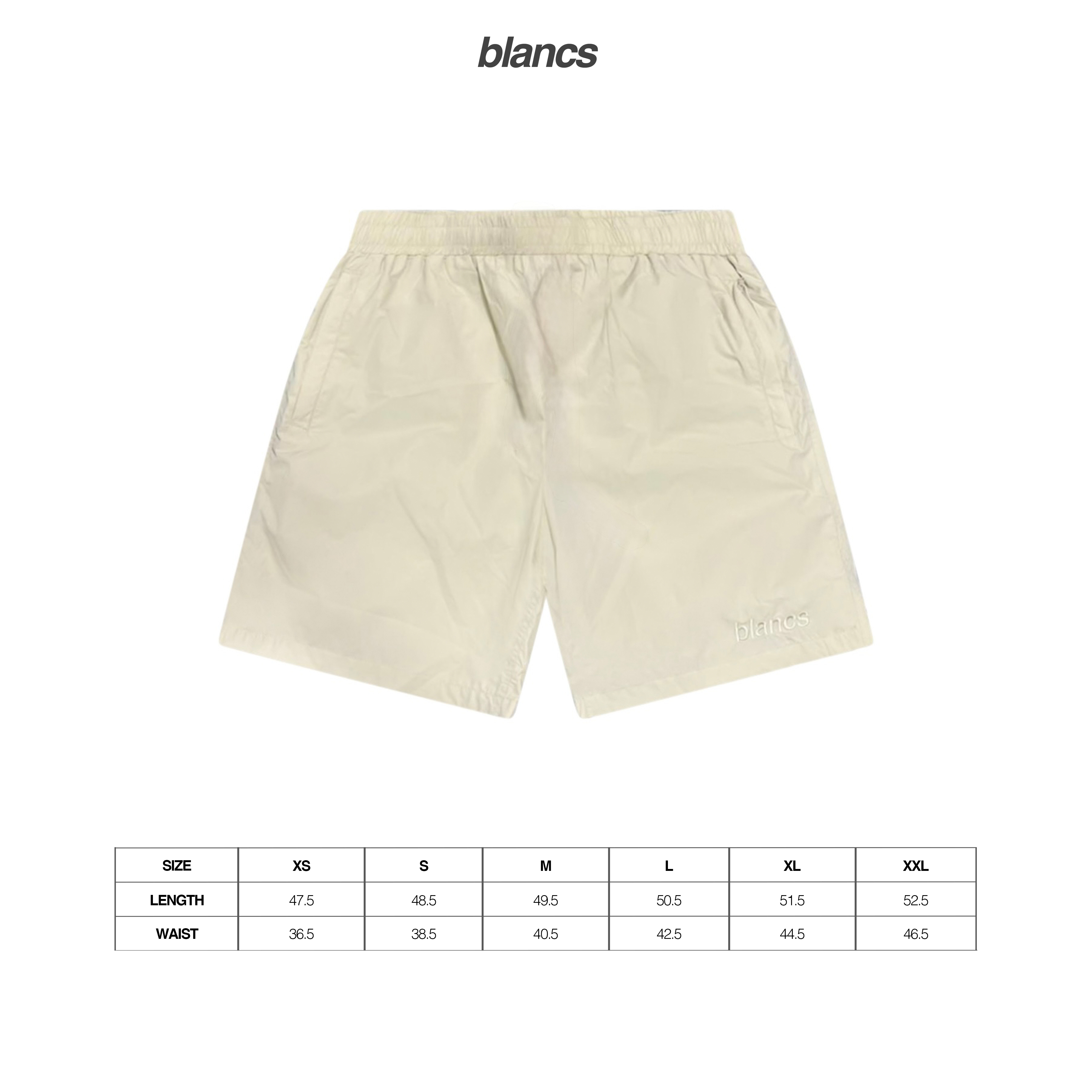 BLANCS NYLON SHORTS - CREAM